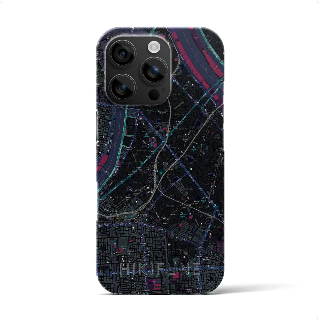 【曳舟(東京都)】地図柄iPhoneケース(バックカバータイプ)