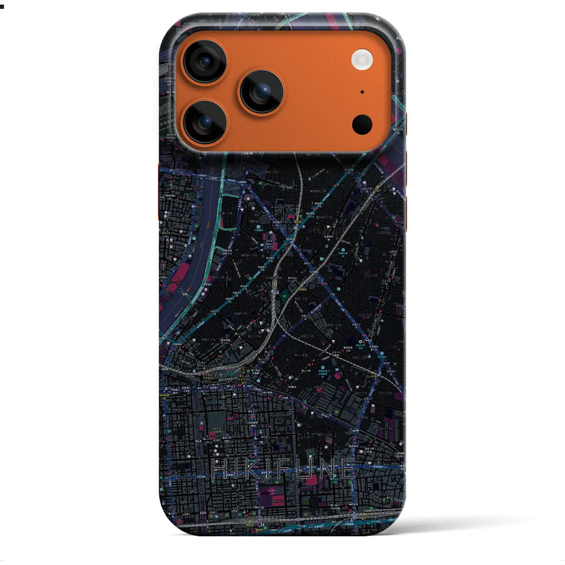 【曳舟(東京都)】地図柄iPhoneケース(バックカバータイプ)