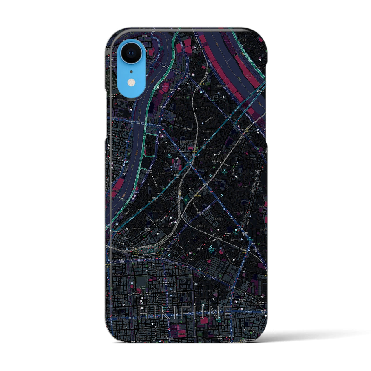 【曳舟(東京都)】地図柄iPhoneケース(バックカバータイプ)