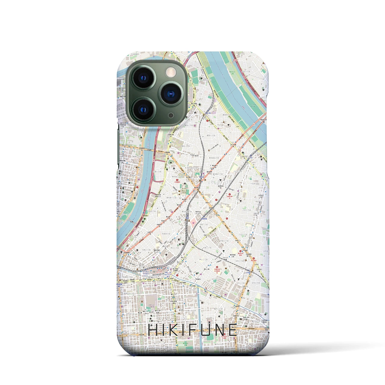 【曳舟(東京都)】地図柄iPhoneケース(バックカバータイプ)