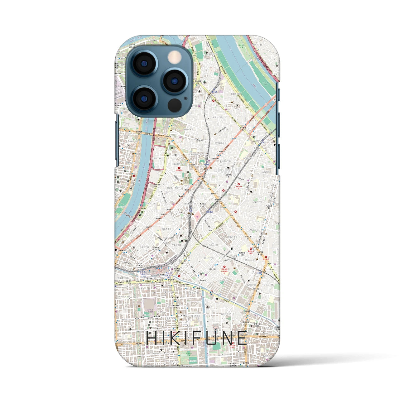 【曳舟(東京都)】地図柄iPhoneケース(バックカバータイプ)