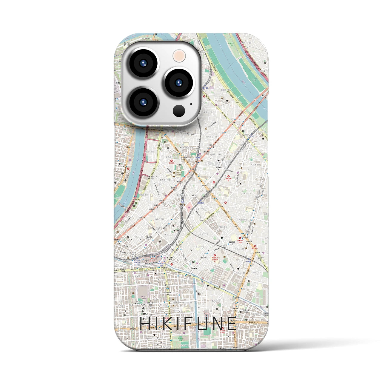 【曳舟(東京都)】地図柄iPhoneケース(バックカバータイプ)