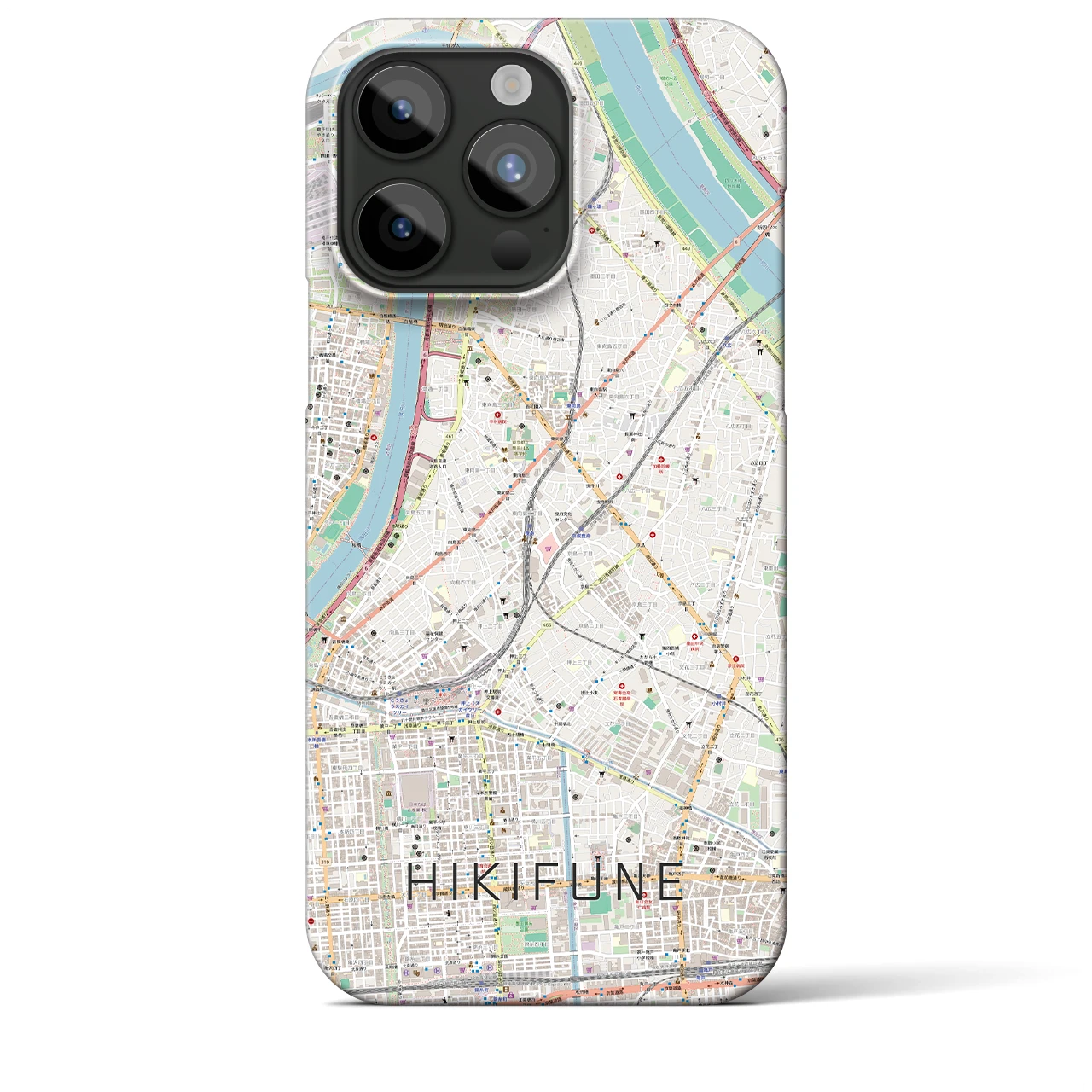 【曳舟(東京都)】地図柄iPhoneケース(バックカバータイプ)