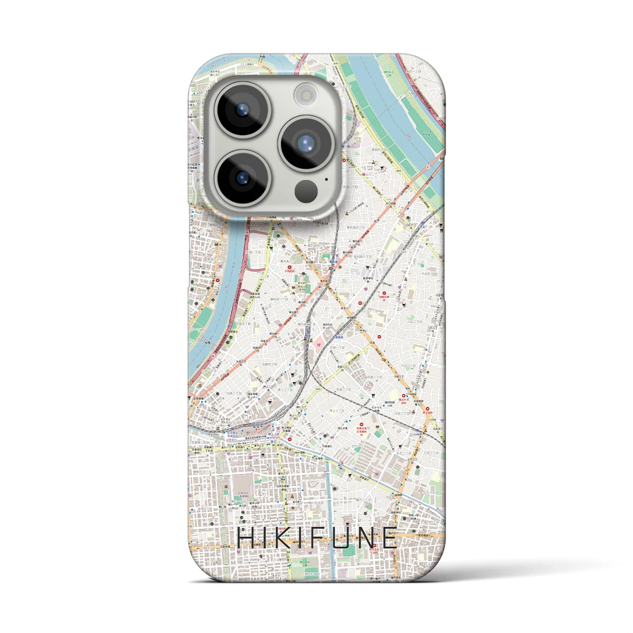 【曳舟(東京都)】地図柄iPhoneケース(バックカバータイプ)
