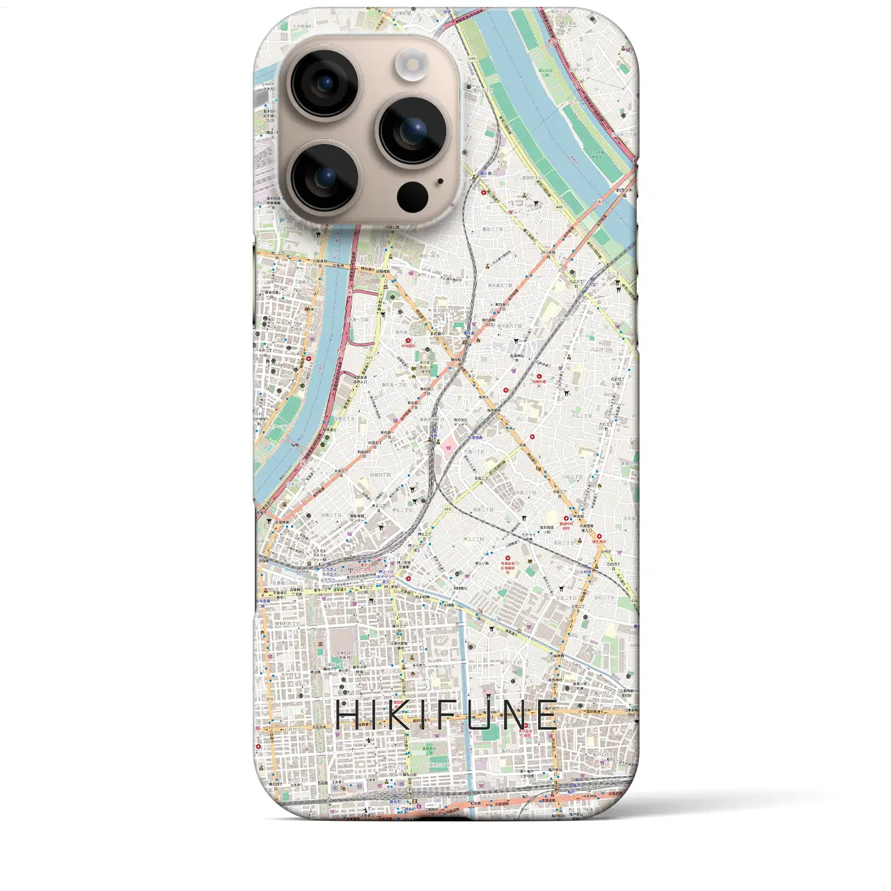 【曳舟(東京都)】地図柄iPhoneケース(バックカバータイプ)