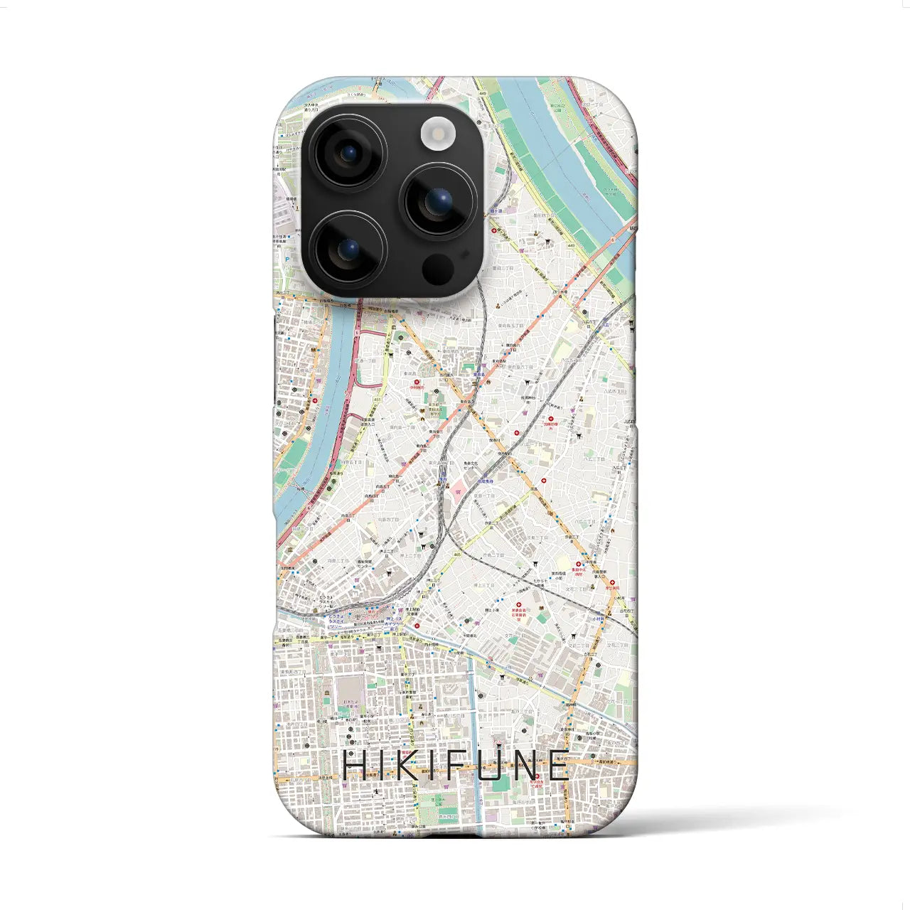 【曳舟(東京都)】地図柄iPhoneケース(バックカバータイプ)