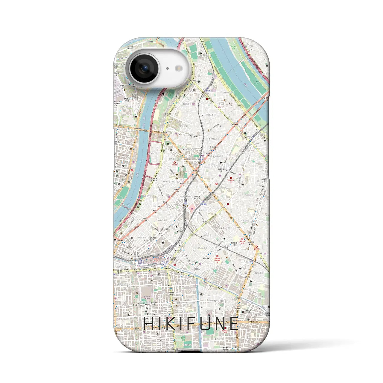 【曳舟(東京都)】地図柄iPhoneケース(バックカバータイプ)