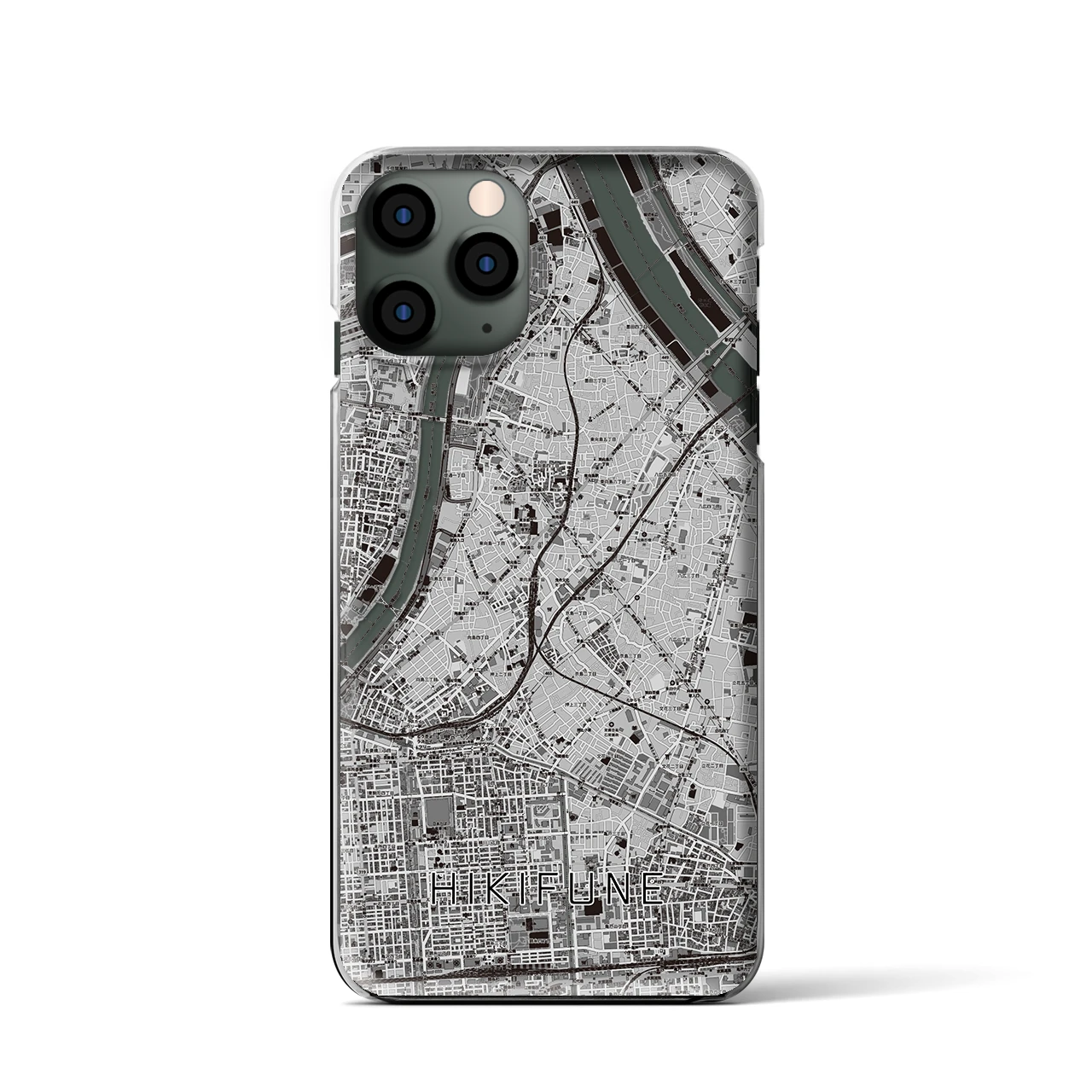 【曳舟(東京都)】地図柄iPhoneケース(クリアタイプ)