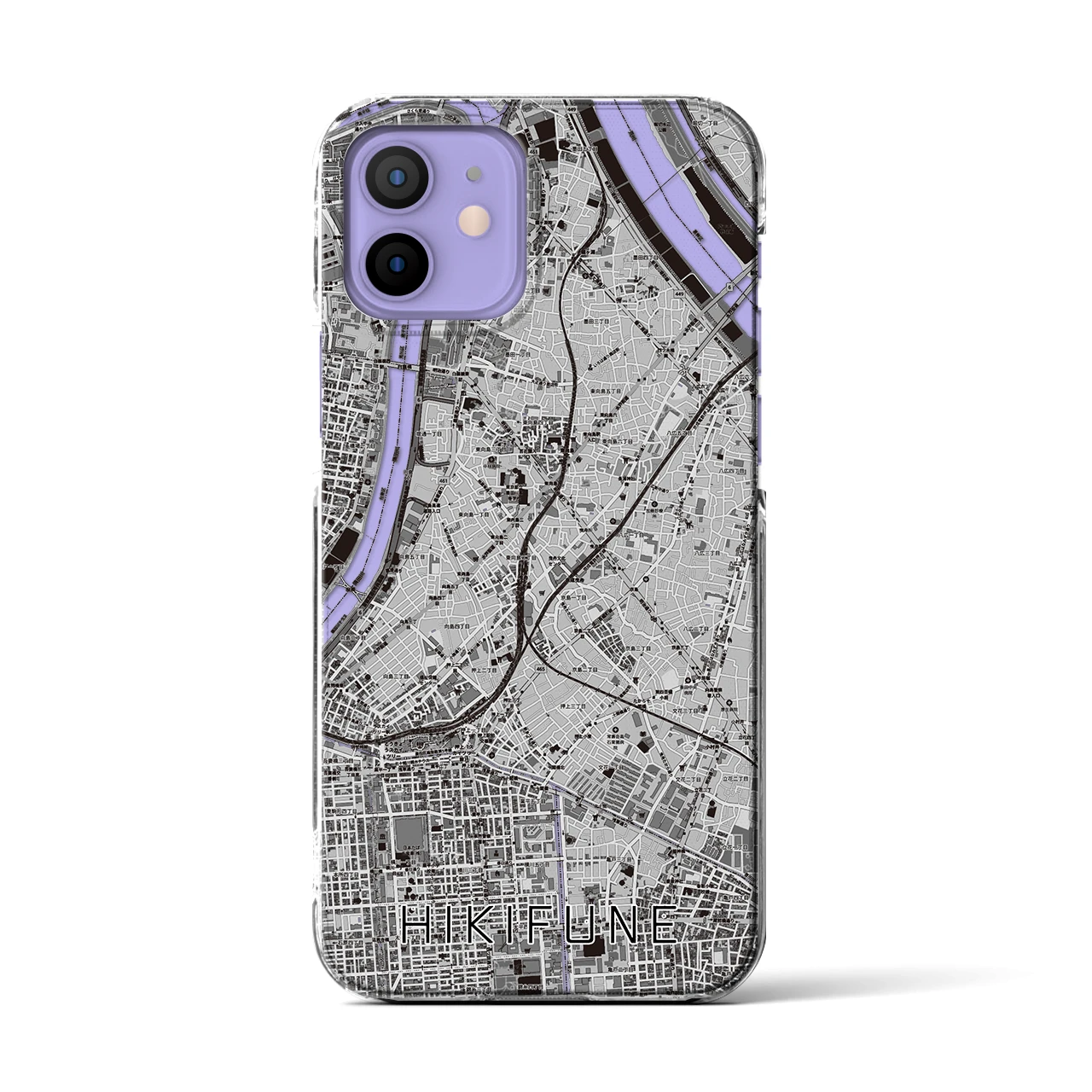 【曳舟(東京都)】地図柄iPhoneケース(クリアタイプ)