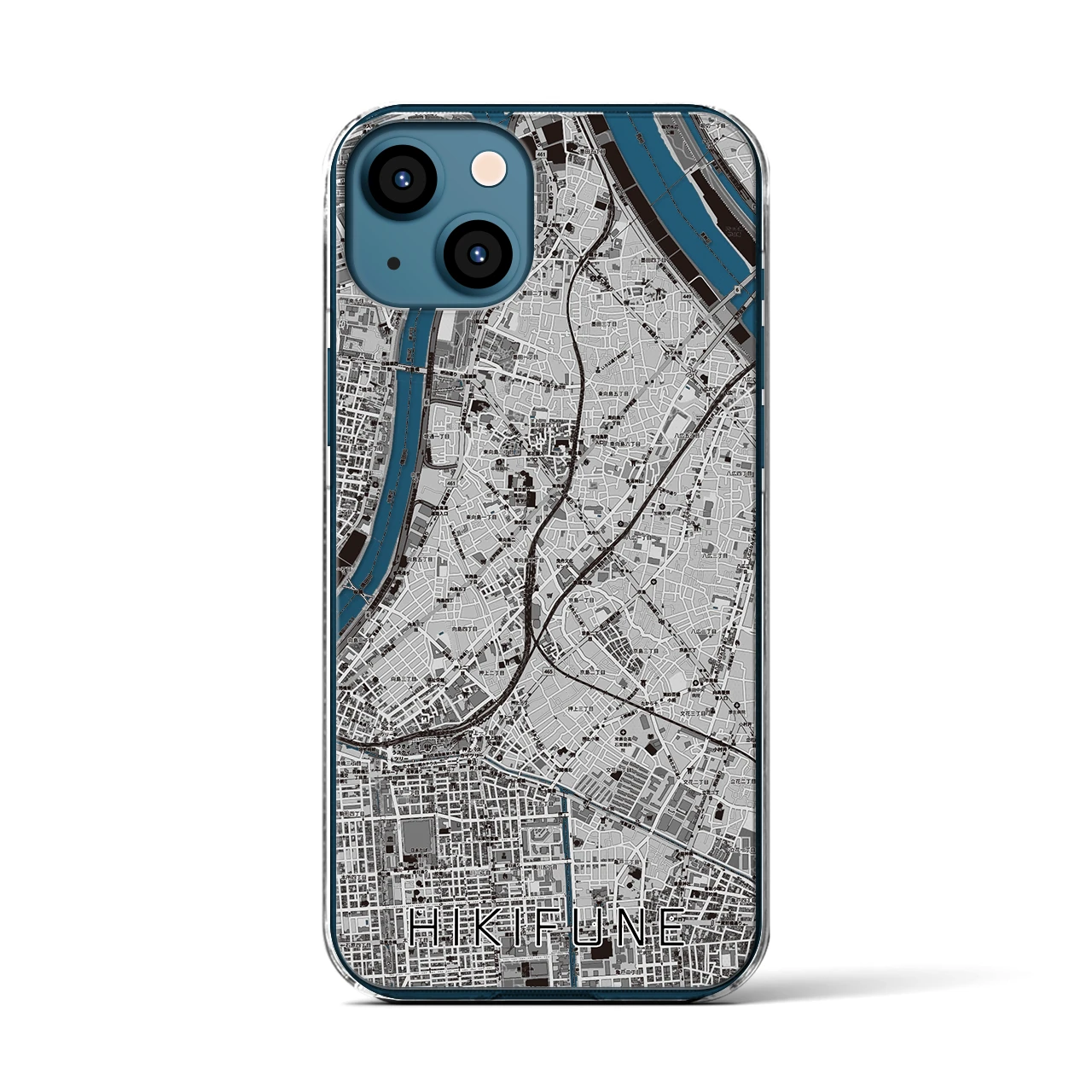 【曳舟(東京都)】地図柄iPhoneケース(クリアタイプ)