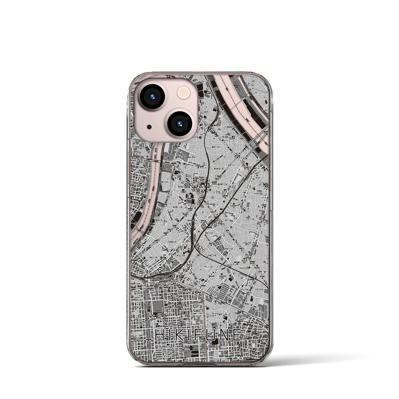 【曳舟(東京都)】地図柄iPhoneケース(クリアタイプ)