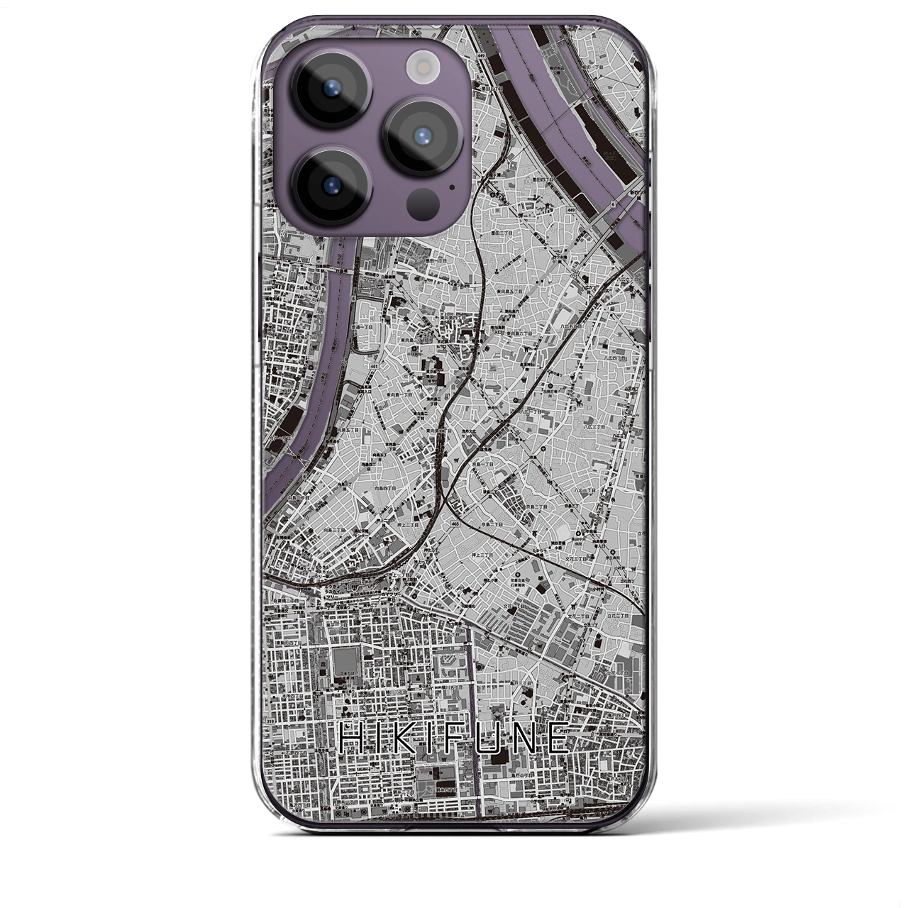 【曳舟(東京都)】地図柄iPhoneケース(クリアタイプ)