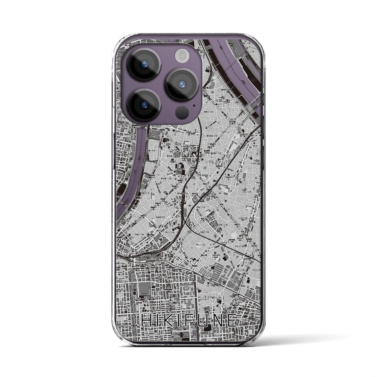 【曳舟(東京都)】地図柄iPhoneケース(クリアタイプ)