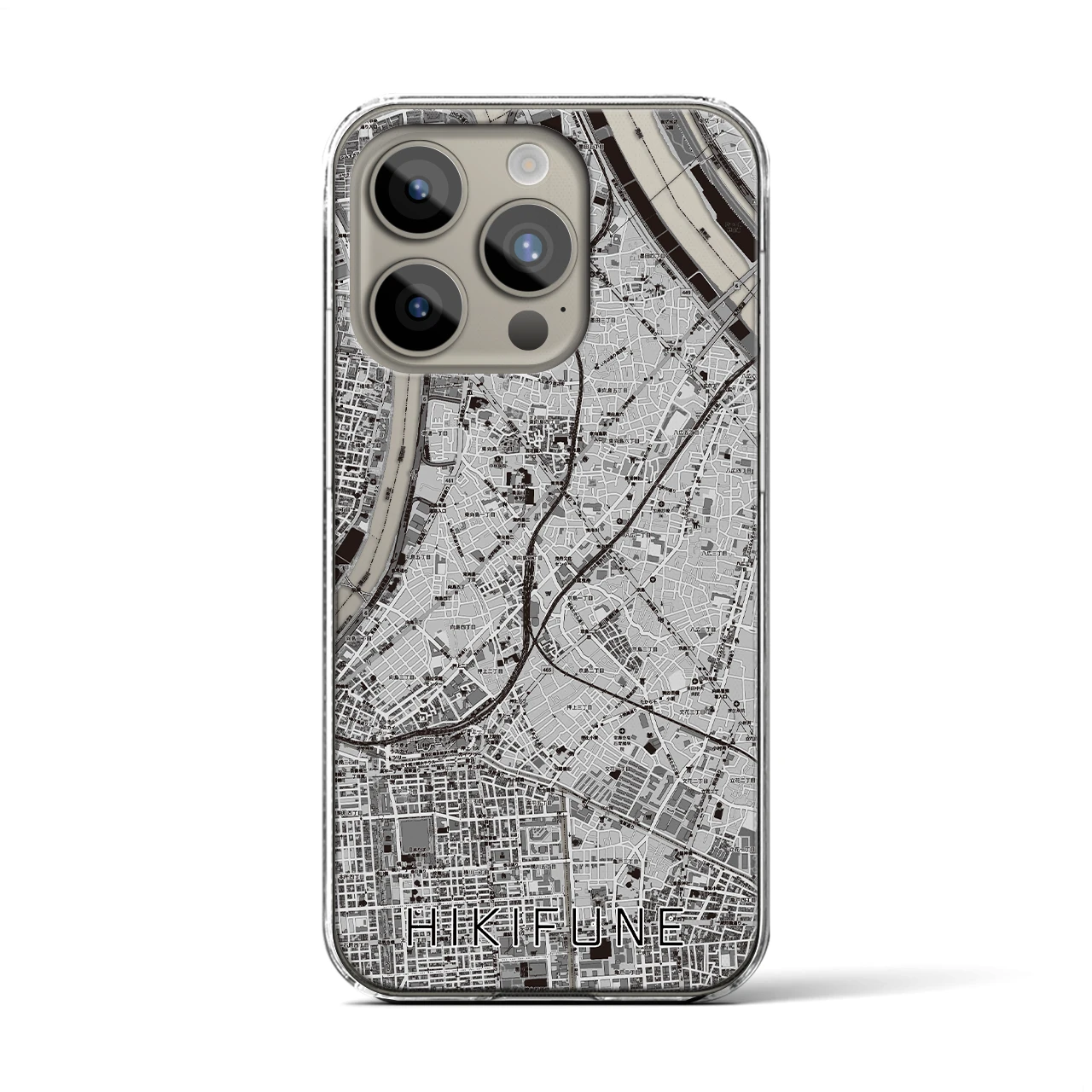 【曳舟(東京都)】地図柄iPhoneケース(クリアタイプ)