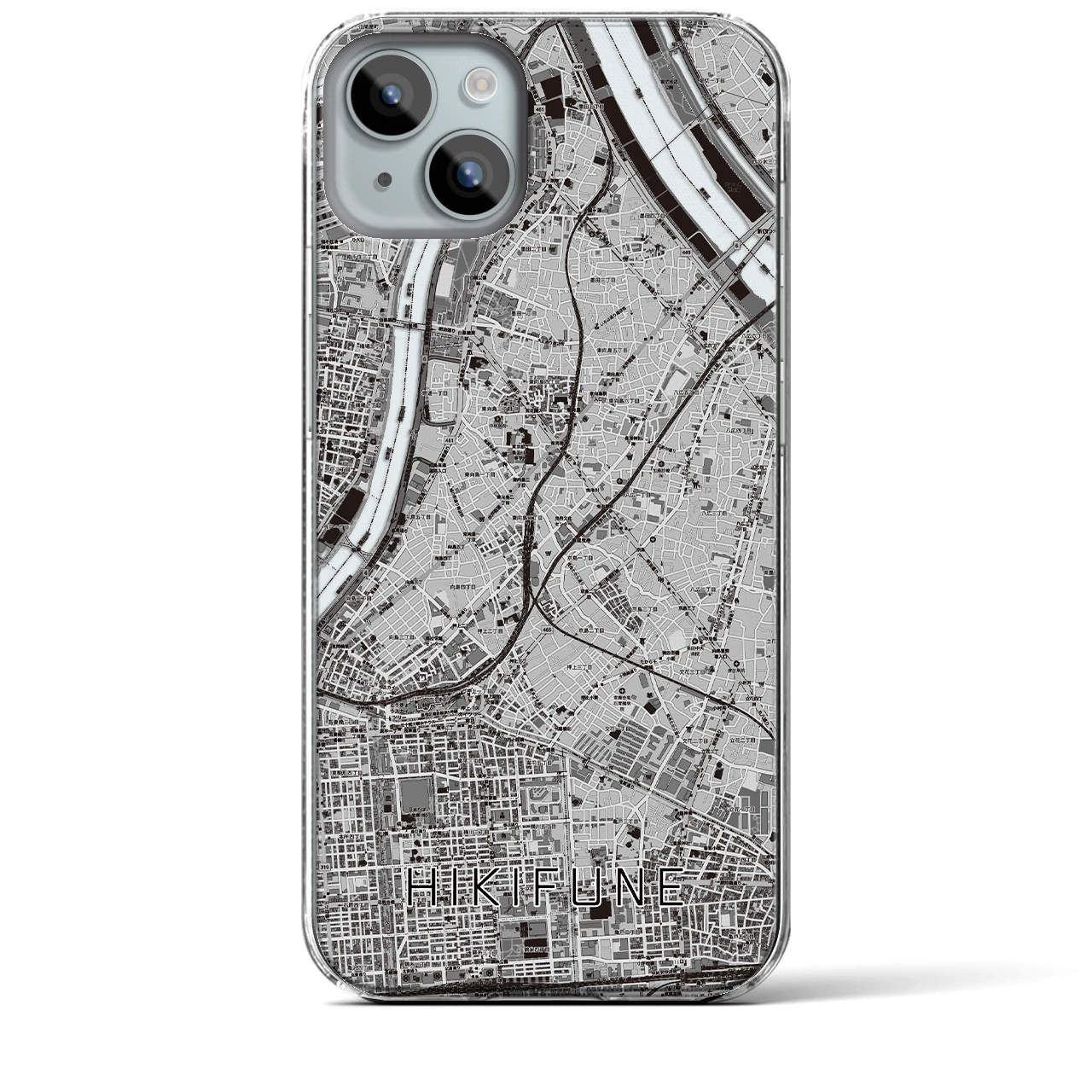 【曳舟(東京都)】地図柄iPhoneケース(クリアタイプ)