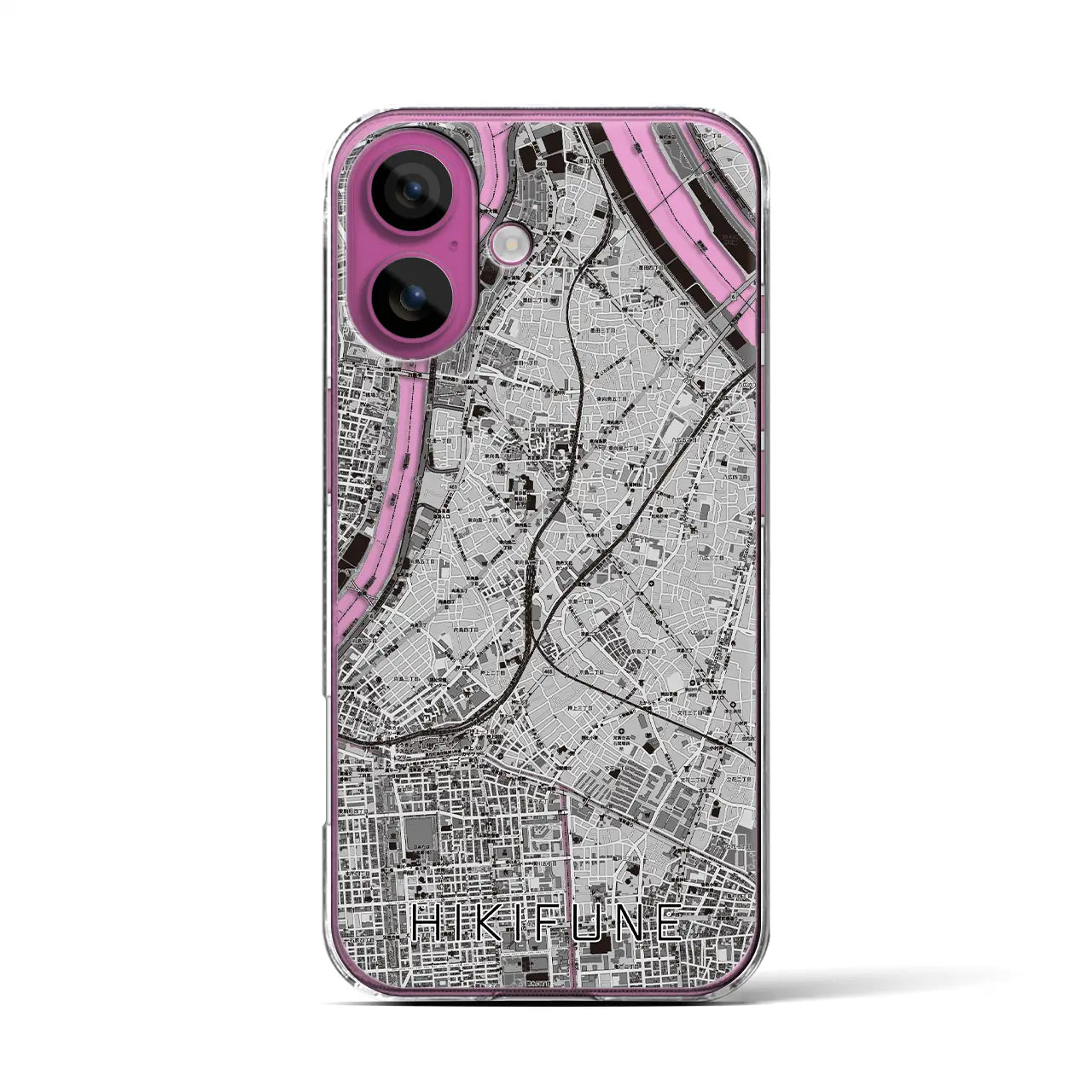 【曳舟(東京都)】地図柄iPhoneケース(クリアタイプ)