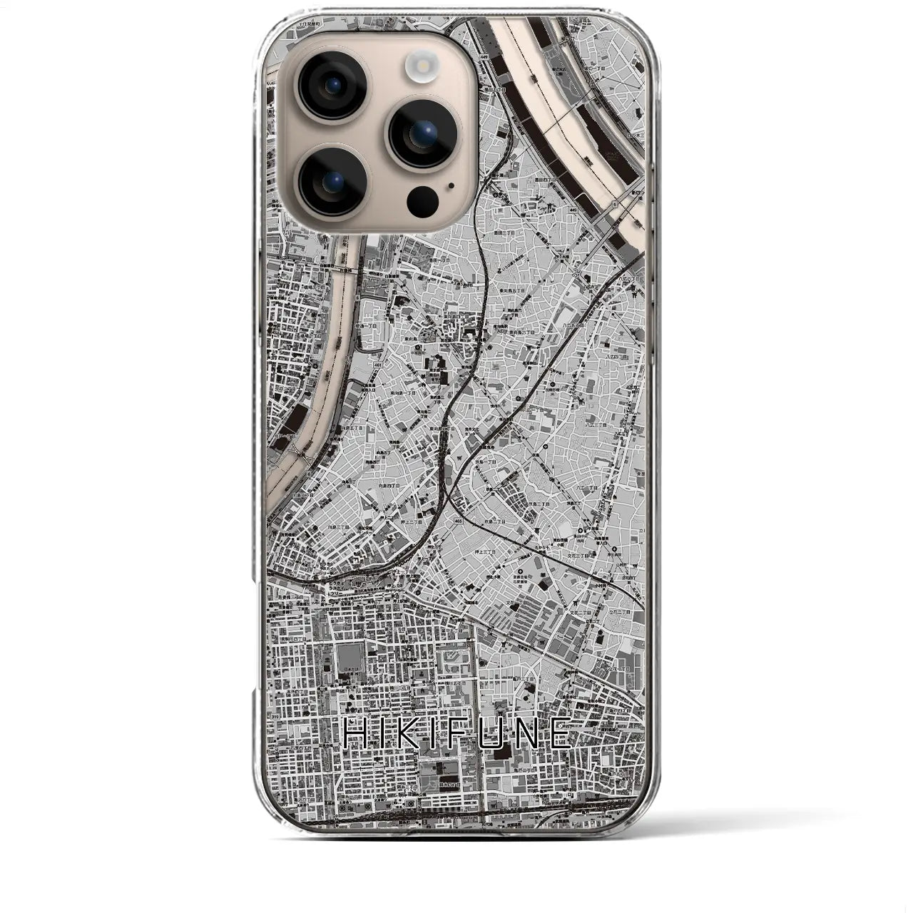 【曳舟(東京都)】地図柄iPhoneケース(クリアタイプ)