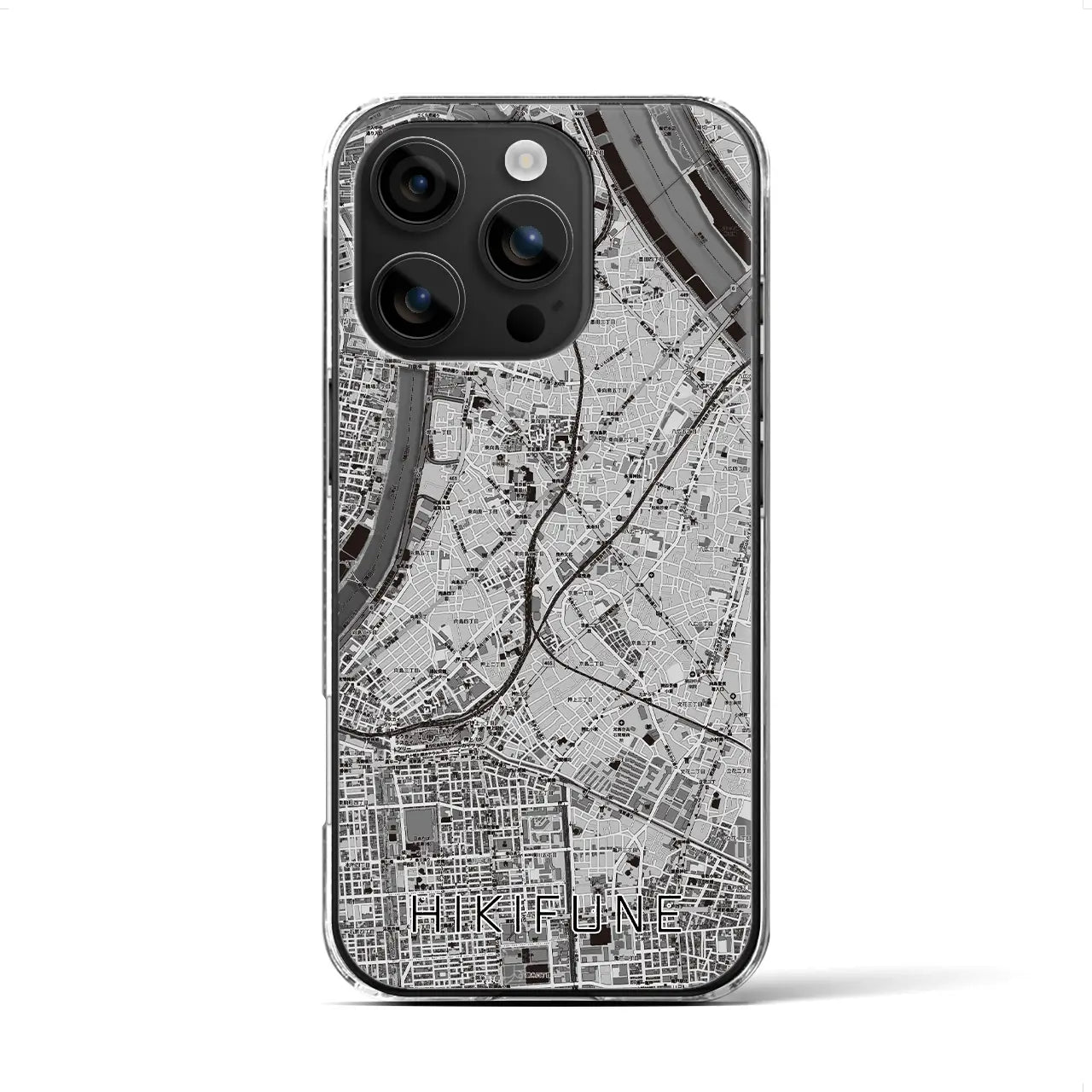 【曳舟(東京都)】地図柄iPhoneケース(クリアタイプ)