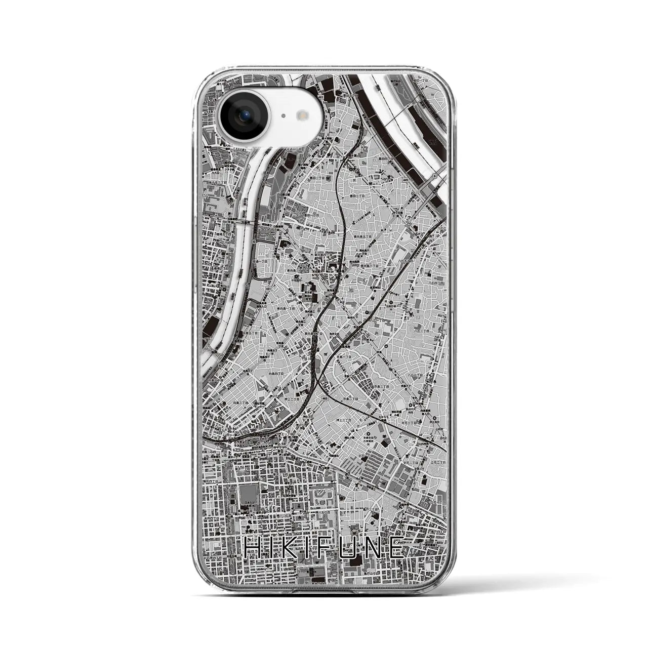 【曳舟(東京都)】地図柄iPhoneケース(クリアタイプ)