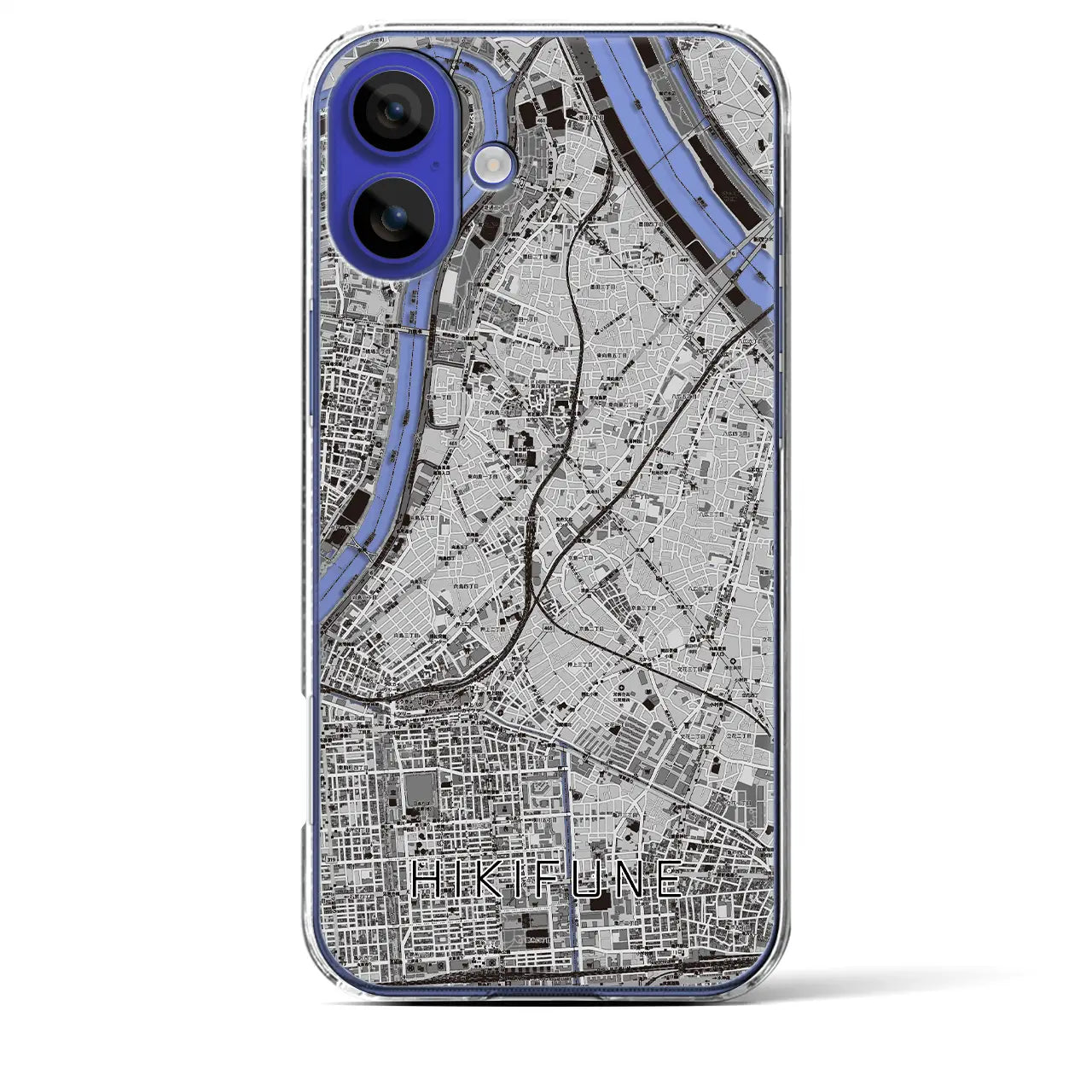 【曳舟(東京都)】地図柄iPhoneケース(クリアタイプ)