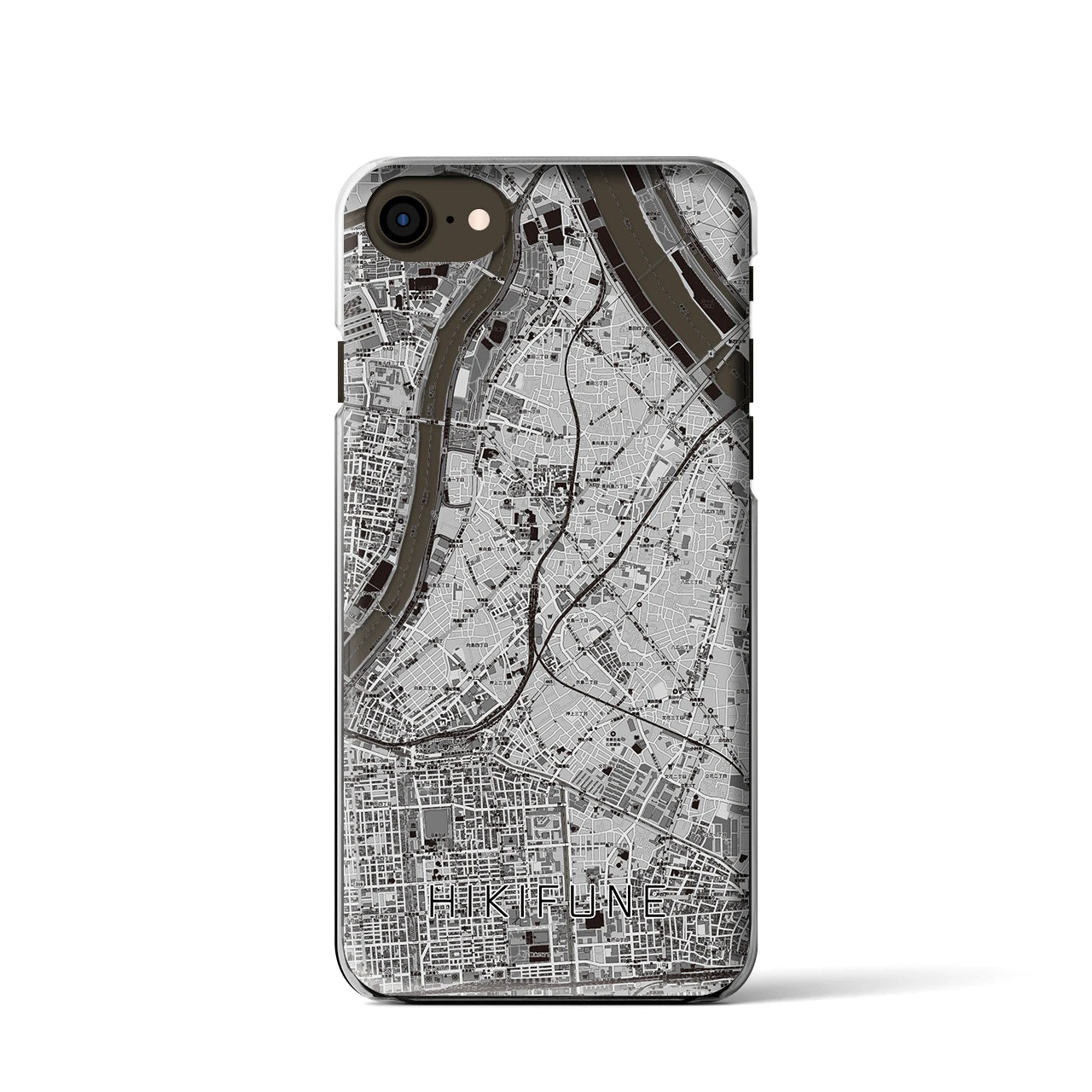 【曳舟(東京都)】地図柄iPhoneケース(クリアタイプ)