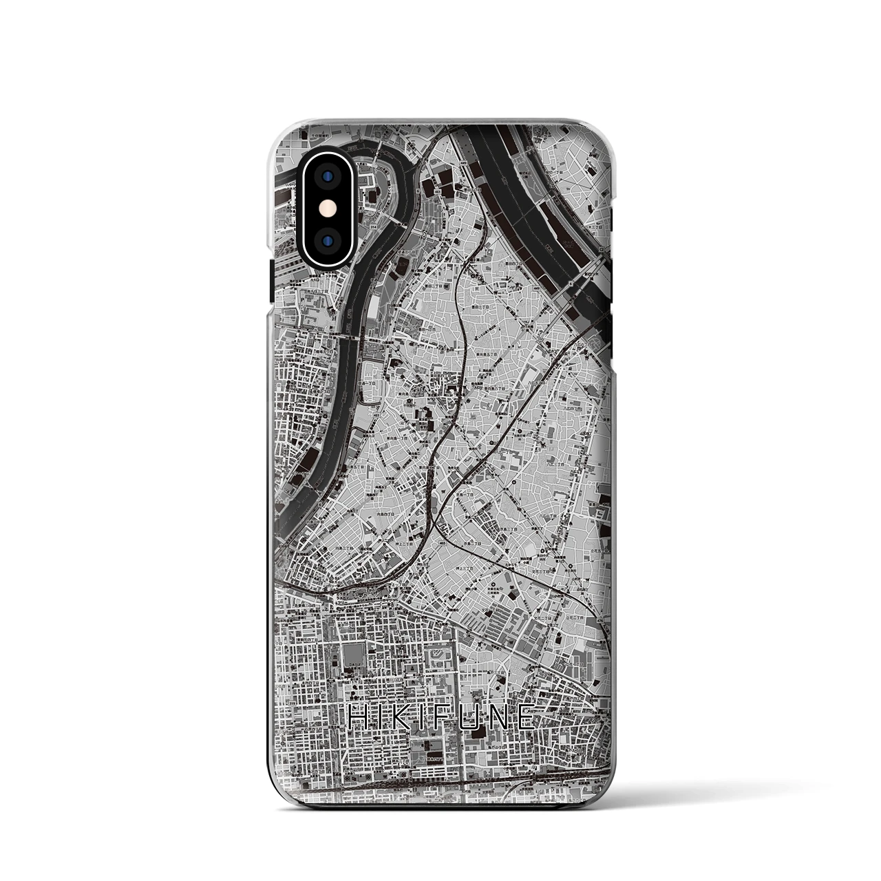【曳舟(東京都)】地図柄iPhoneケース(クリアタイプ)