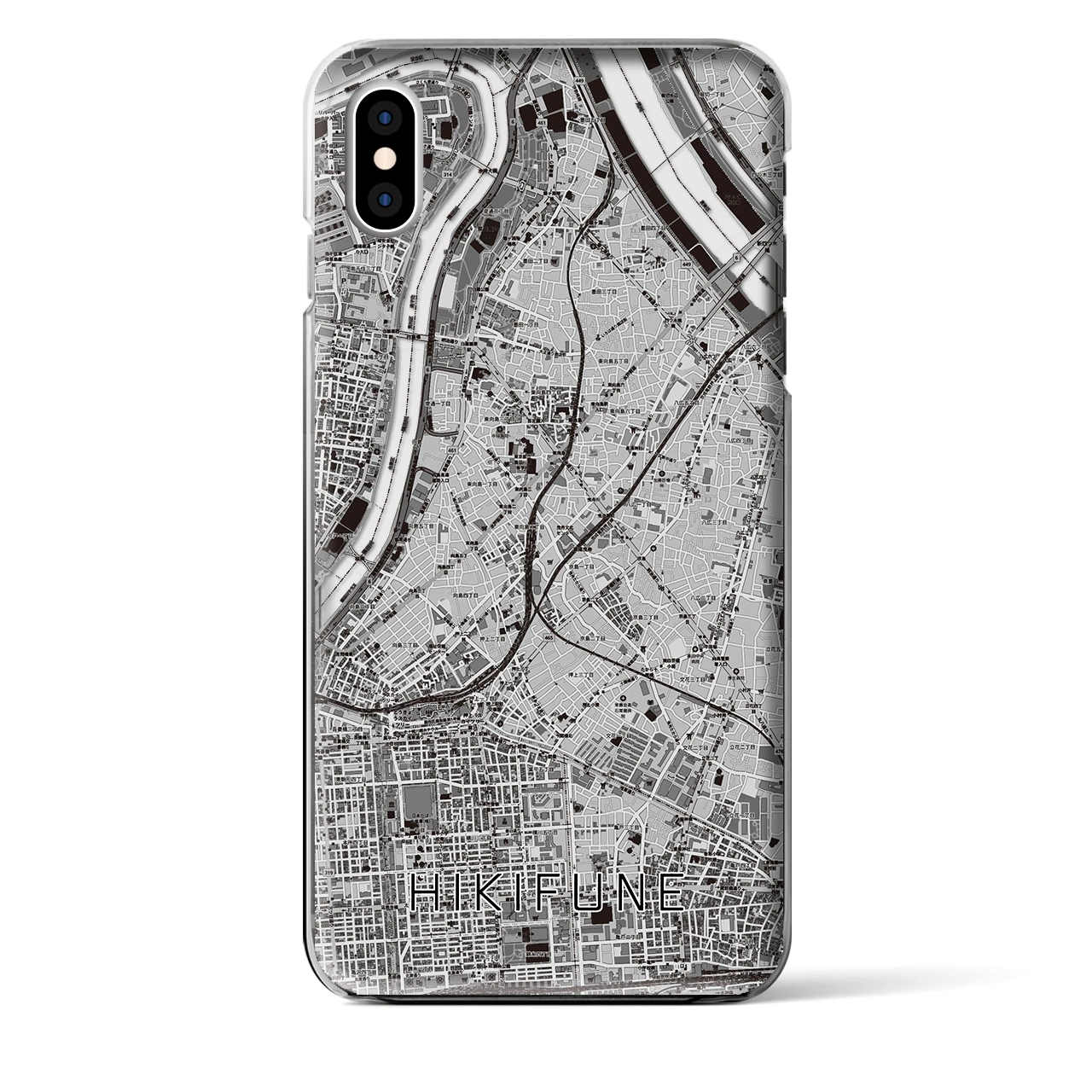 【曳舟(東京都)】地図柄iPhoneケース(クリアタイプ)