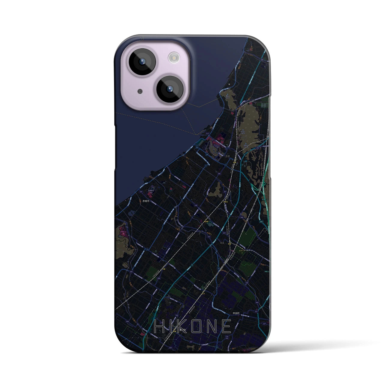 【彦根(滋賀県)】地図柄iPhoneケース(バックカバータイプ)
