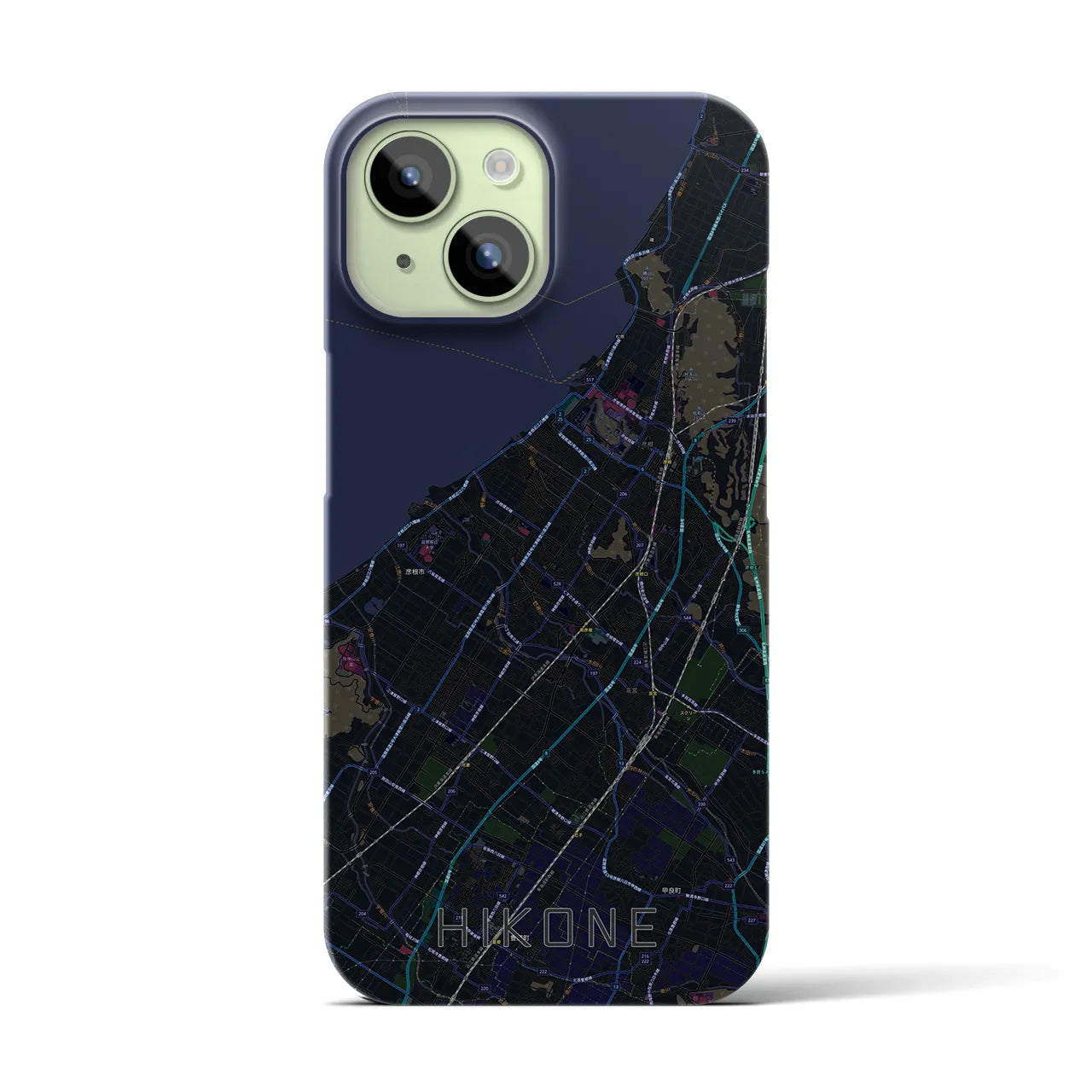 【彦根(滋賀県)】地図柄iPhoneケース(バックカバータイプ)