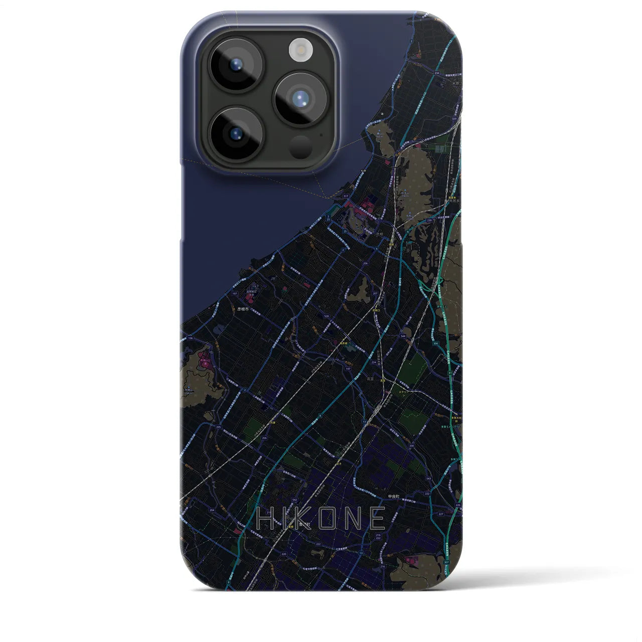 【彦根(滋賀県)】地図柄iPhoneケース(バックカバータイプ)