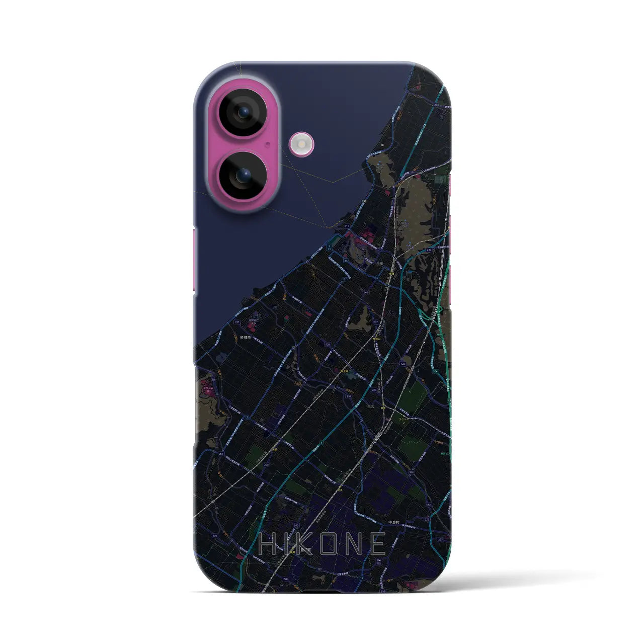 【彦根(滋賀県)】地図柄iPhoneケース(バックカバータイプ)