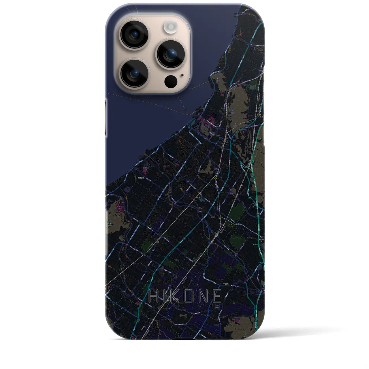 【彦根(滋賀県)】地図柄iPhoneケース(バックカバータイプ)
