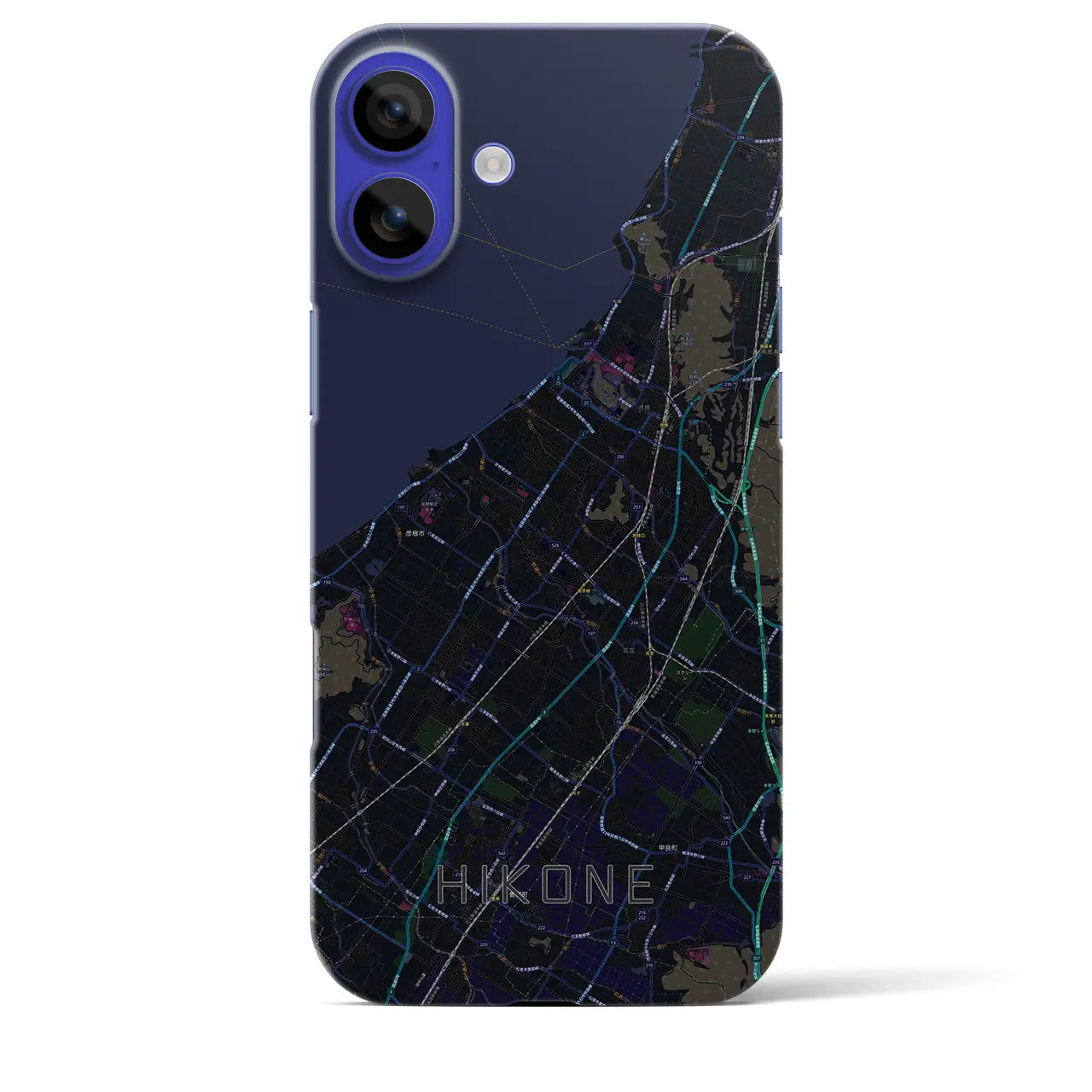 【彦根(滋賀県)】地図柄iPhoneケース(バックカバータイプ)