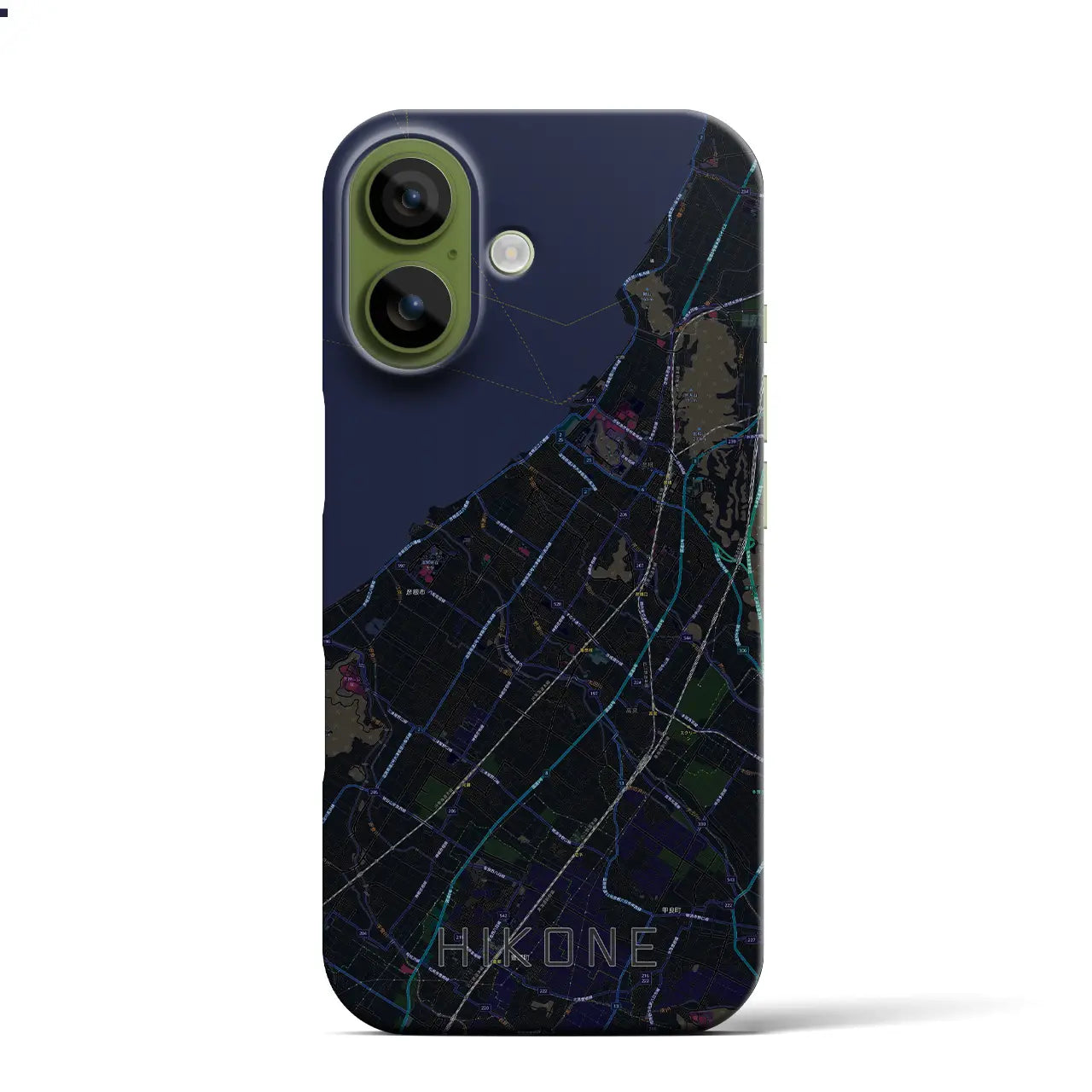 【彦根(滋賀県)】地図柄iPhoneケース(バックカバータイプ)