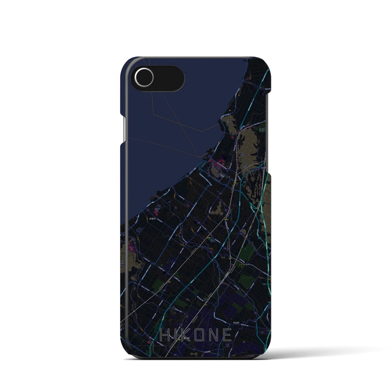 【彦根(滋賀県)】地図柄iPhoneケース(バックカバータイプ)