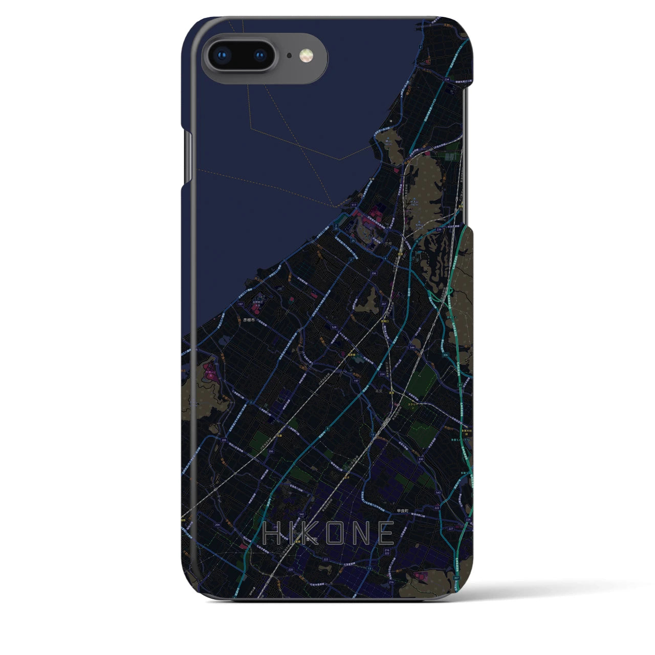 【彦根(滋賀県)】地図柄iPhoneケース(バックカバータイプ)