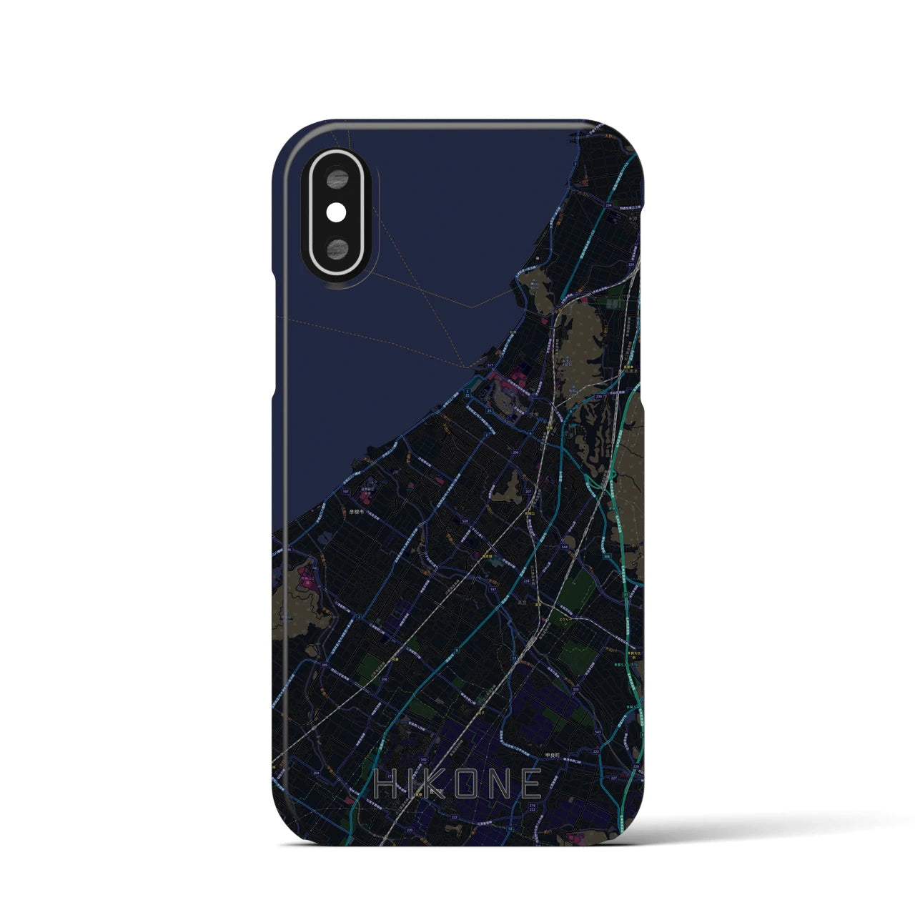 【彦根(滋賀県)】地図柄iPhoneケース(バックカバータイプ)