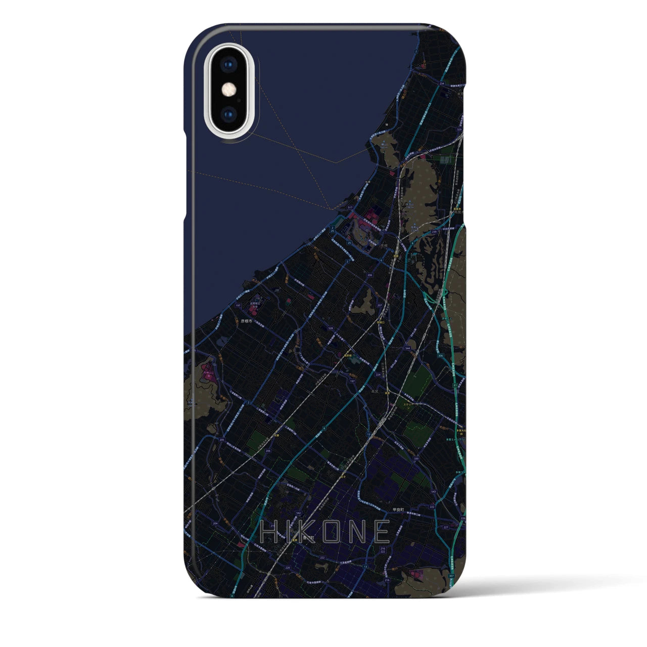 【彦根(滋賀県)】地図柄iPhoneケース(バックカバータイプ)