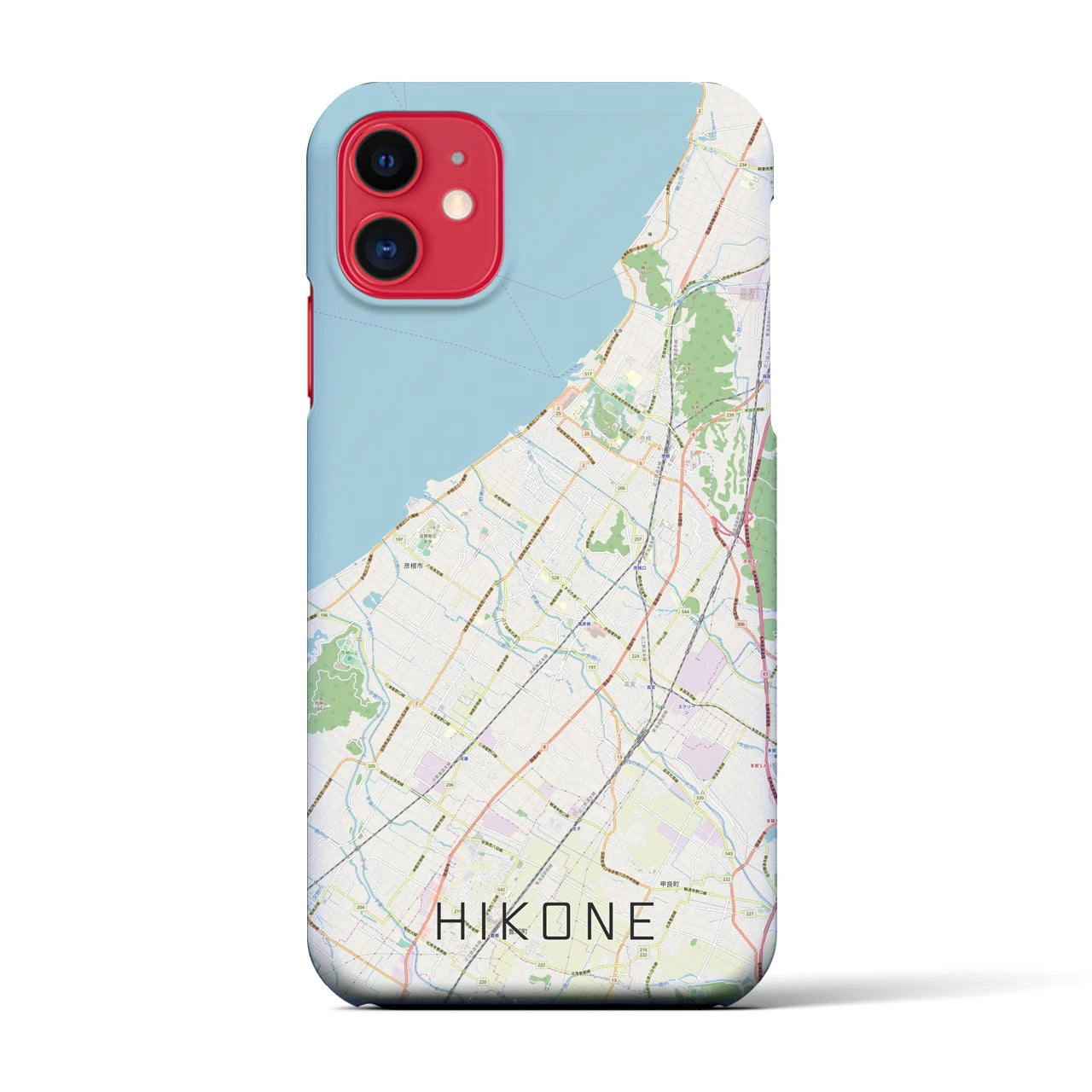 【彦根(滋賀県)】地図柄iPhoneケース(バックカバータイプ)