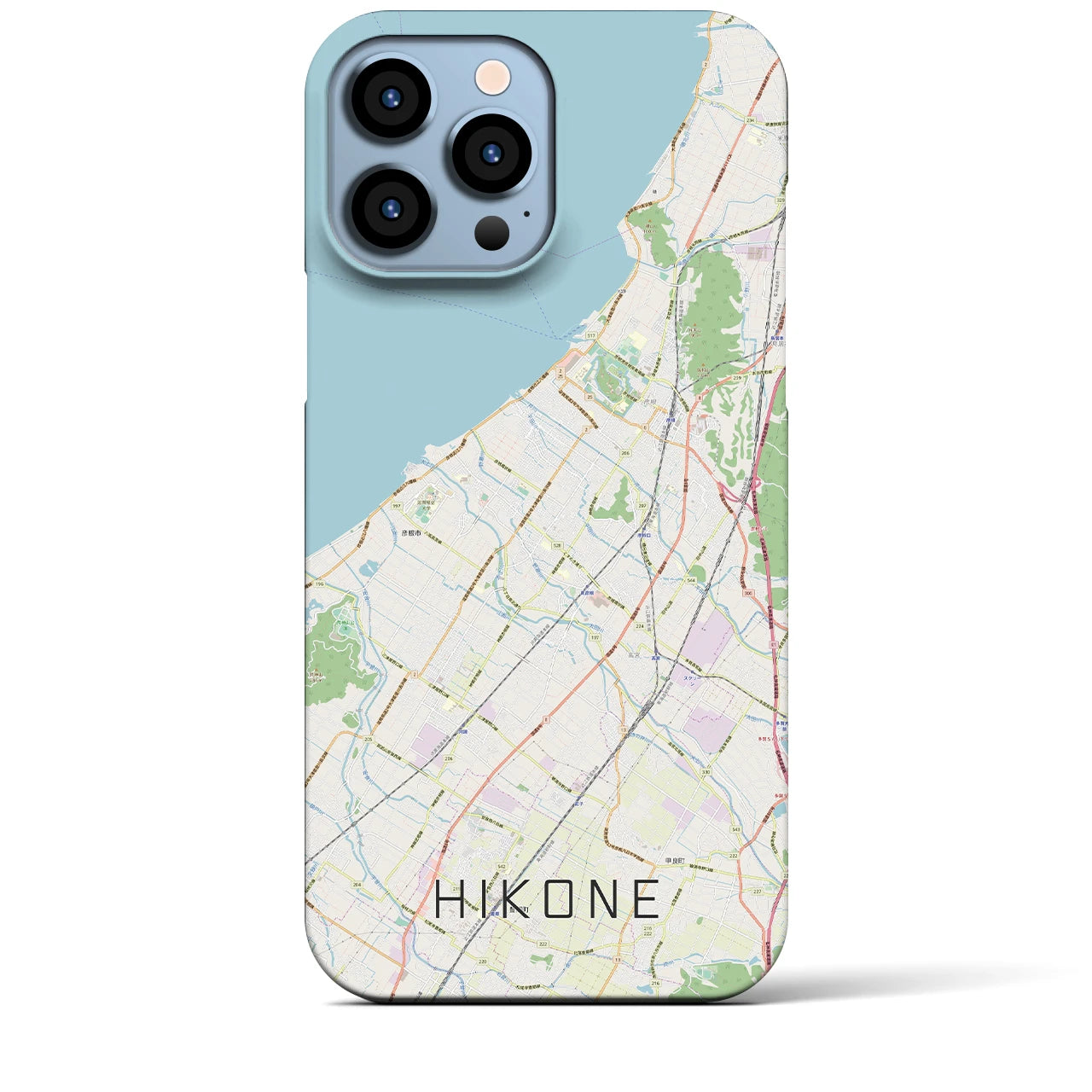 【彦根(滋賀県)】地図柄iPhoneケース(バックカバータイプ)