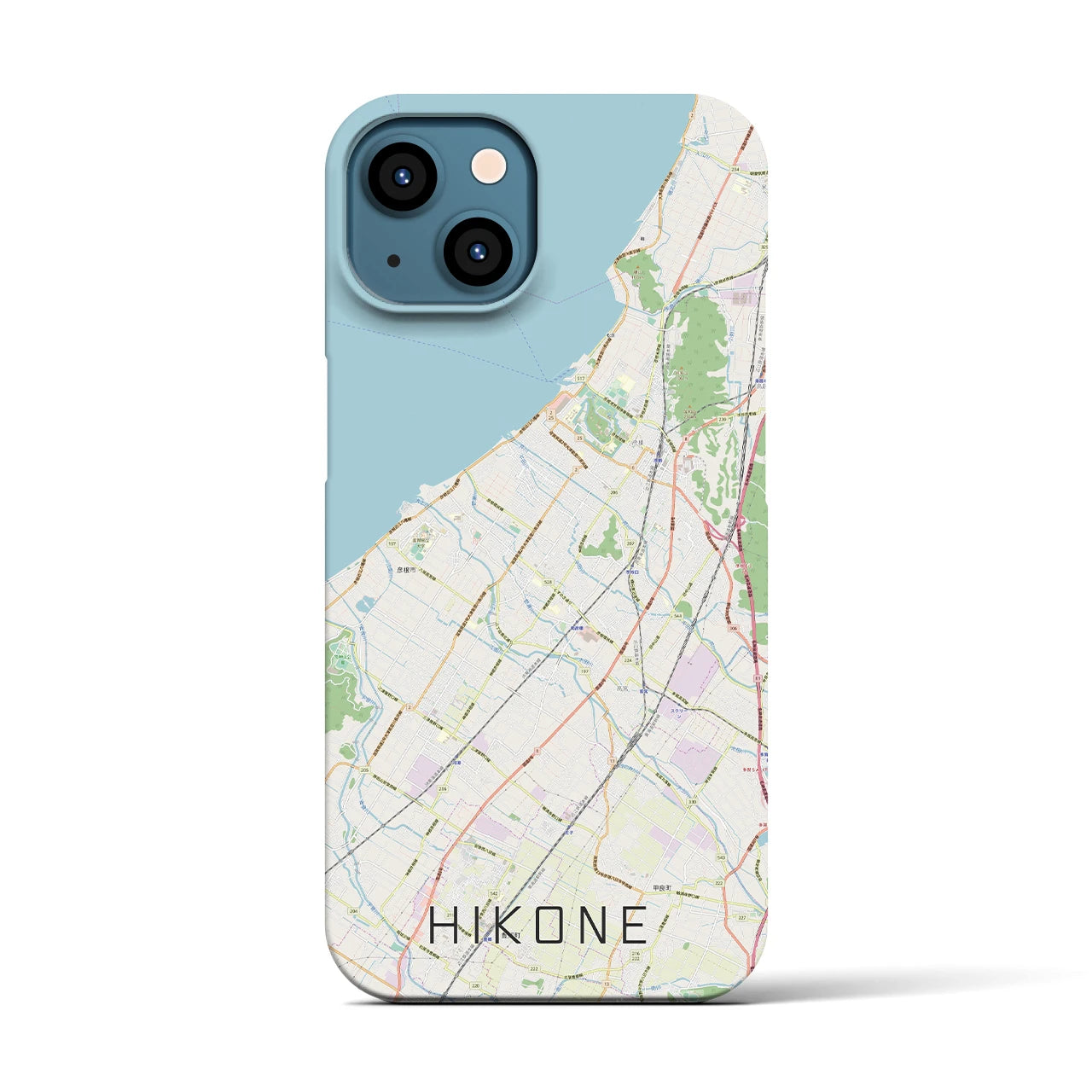 【彦根(滋賀県)】地図柄iPhoneケース(バックカバータイプ)