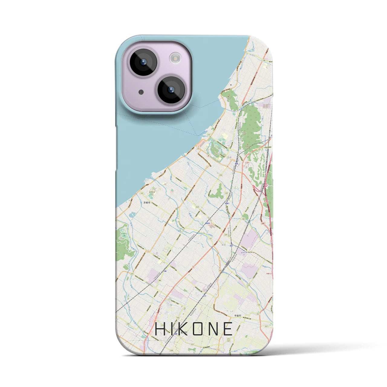 【彦根(滋賀県)】地図柄iPhoneケース(バックカバータイプ)