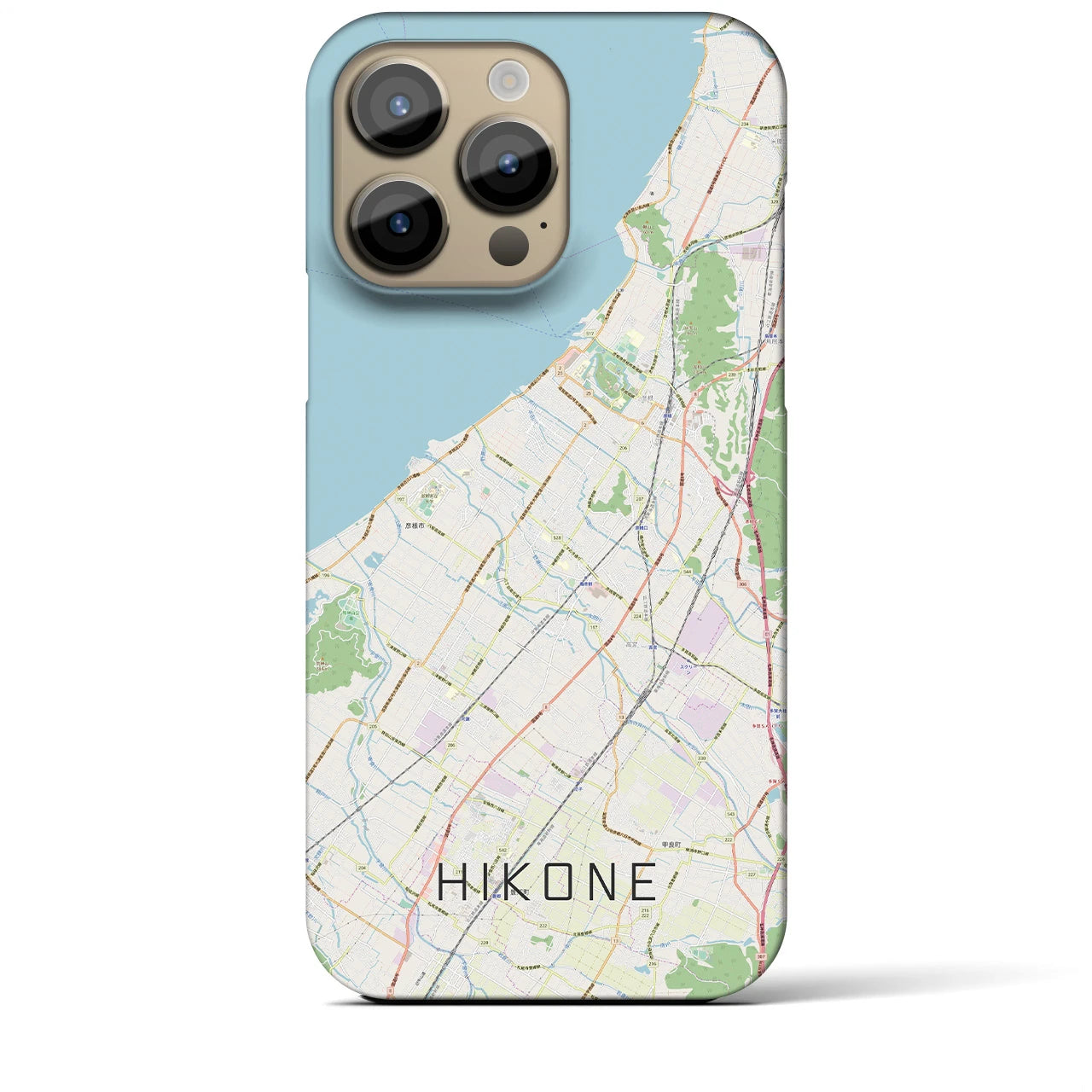 【彦根(滋賀県)】地図柄iPhoneケース(バックカバータイプ)