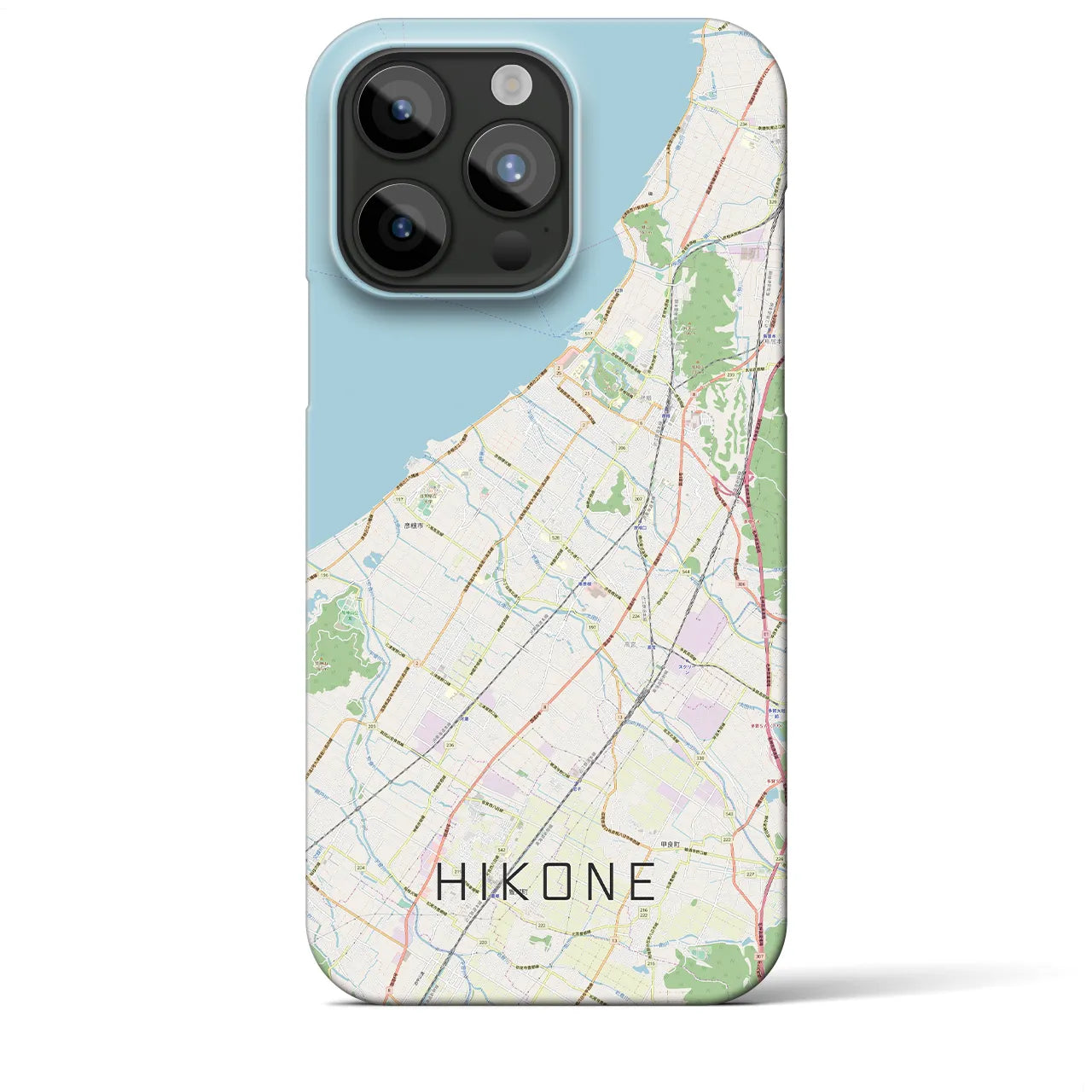 【彦根(滋賀県)】地図柄iPhoneケース(バックカバータイプ)