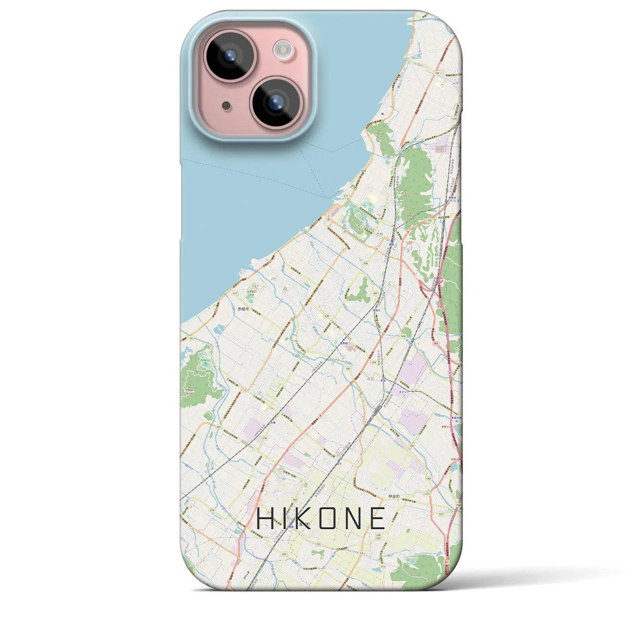 【彦根(滋賀県)】地図柄iPhoneケース(バックカバータイプ)