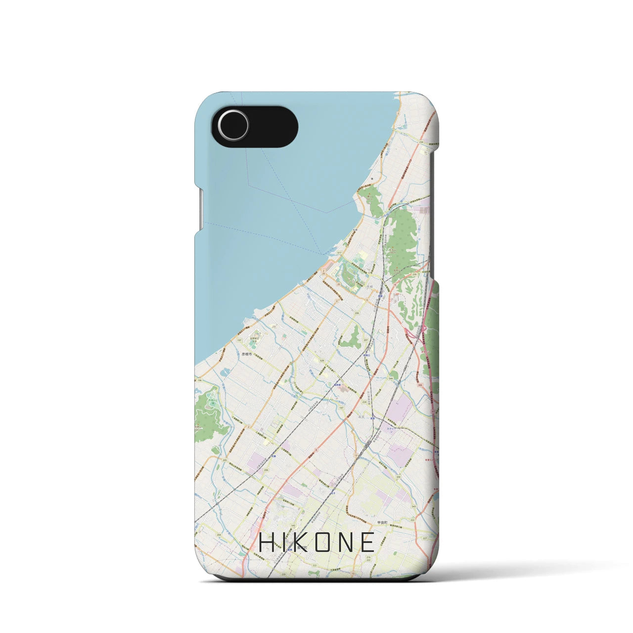 【彦根(滋賀県)】地図柄iPhoneケース(バックカバータイプ)