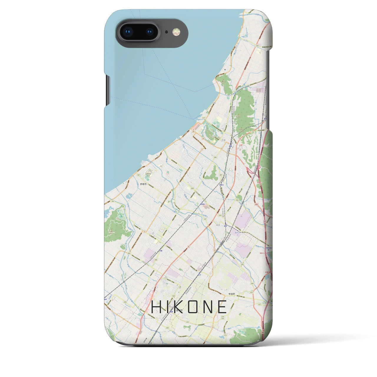 【彦根(滋賀県)】地図柄iPhoneケース(バックカバータイプ)