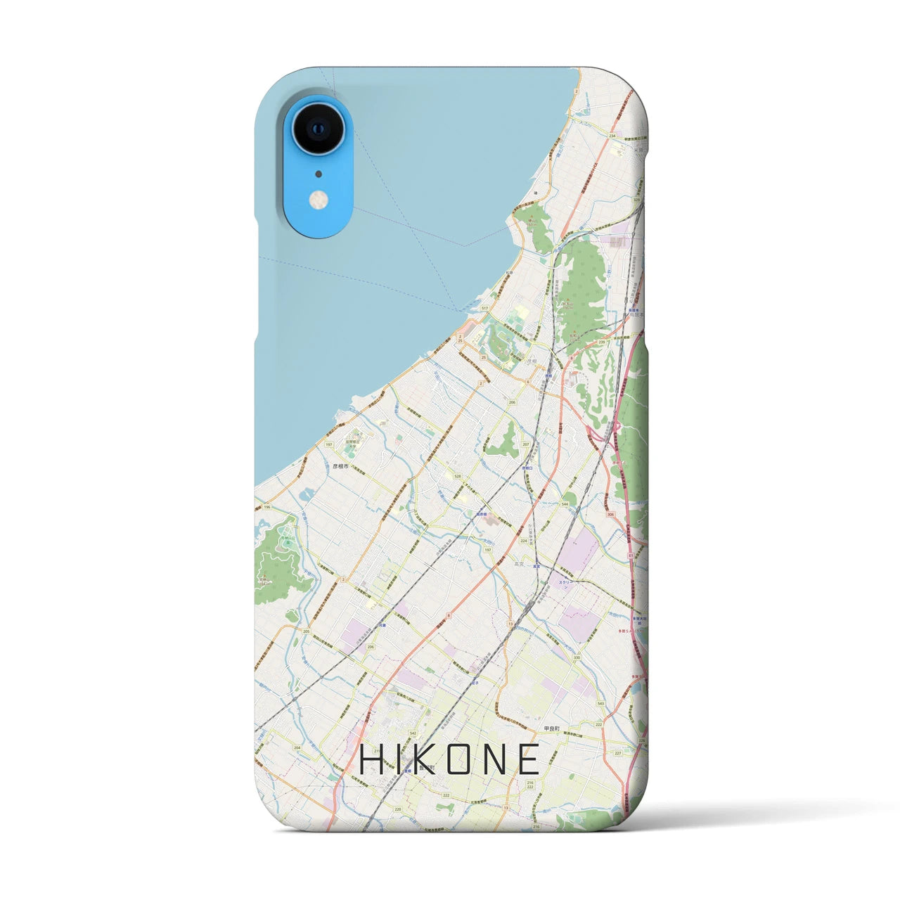 【彦根(滋賀県)】地図柄iPhoneケース(バックカバータイプ)