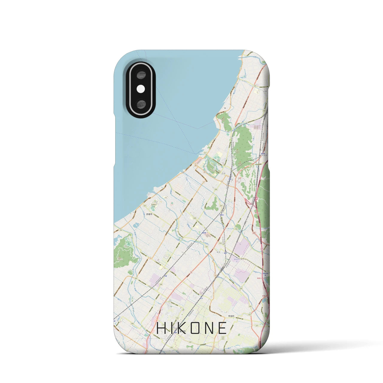 【彦根(滋賀県)】地図柄iPhoneケース(バックカバータイプ)