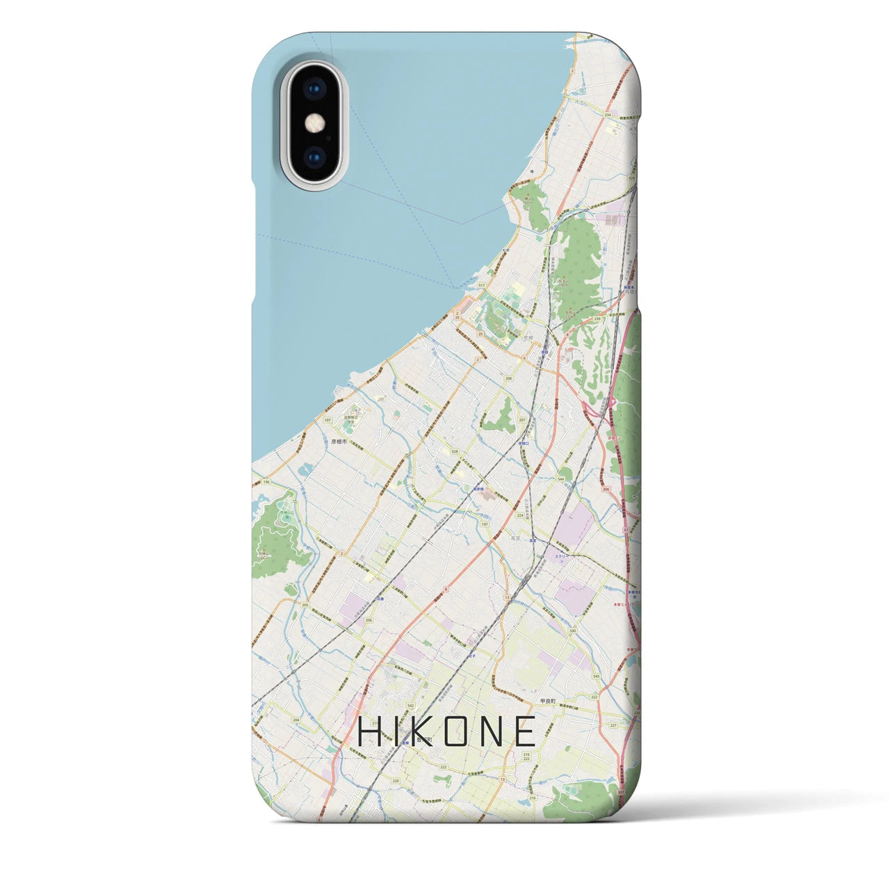 【彦根(滋賀県)】地図柄iPhoneケース(バックカバータイプ)